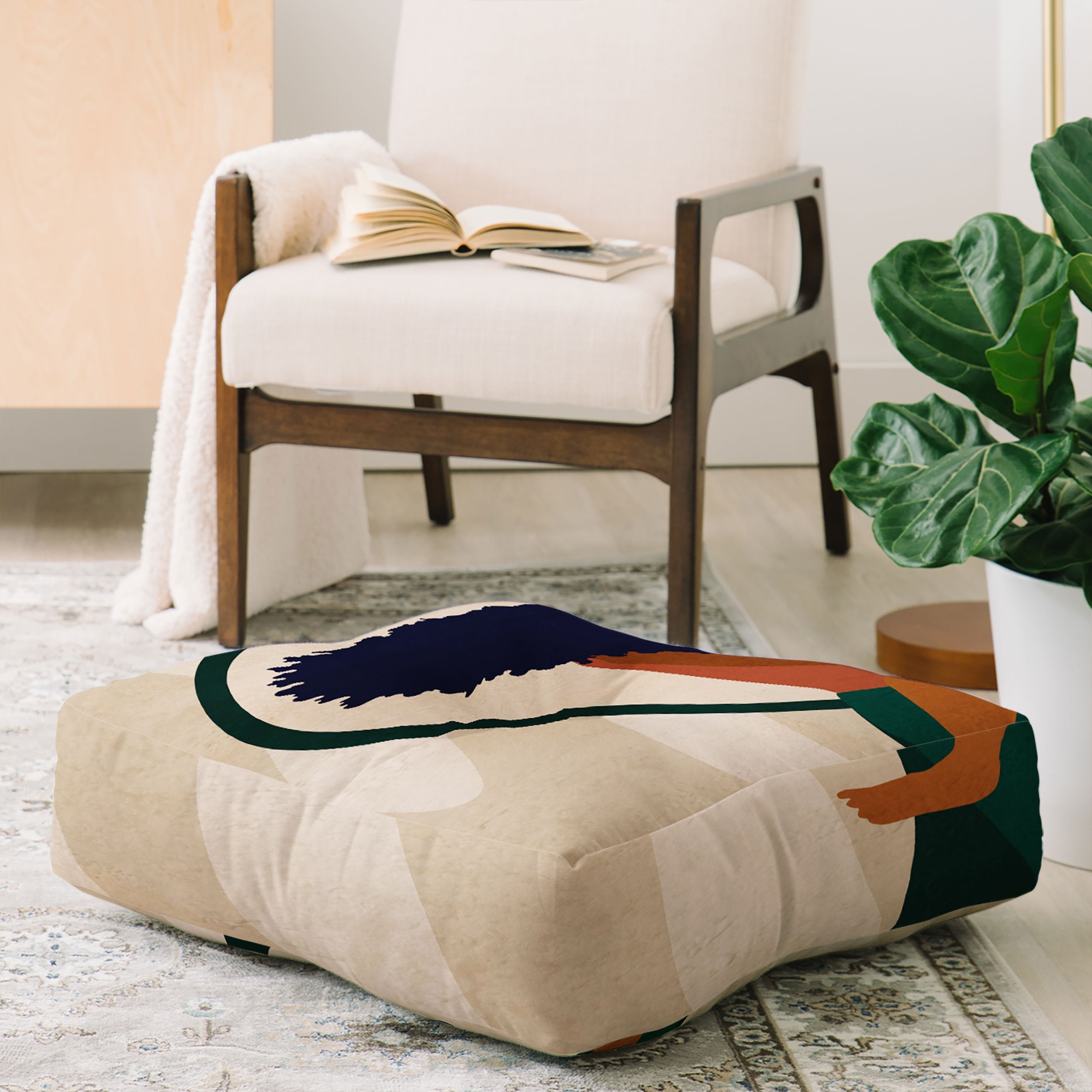 Domonique Brown Stay Home No 3 Floor Pillow Collection - Decor Addict, LLC