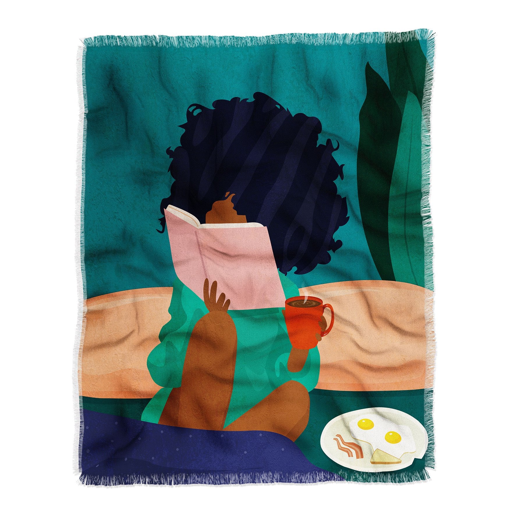 Domonique Brown Stay Home No 5 Throw Blanket - Decor Addict, LLC