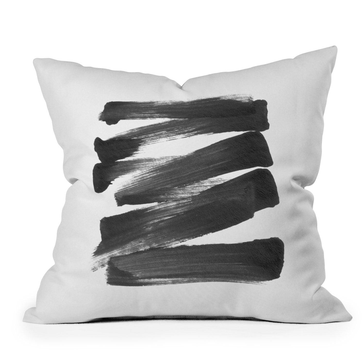Galleryj9 Black Brushstrokes Theme Throw Pillow - Decor Addict, LLC
