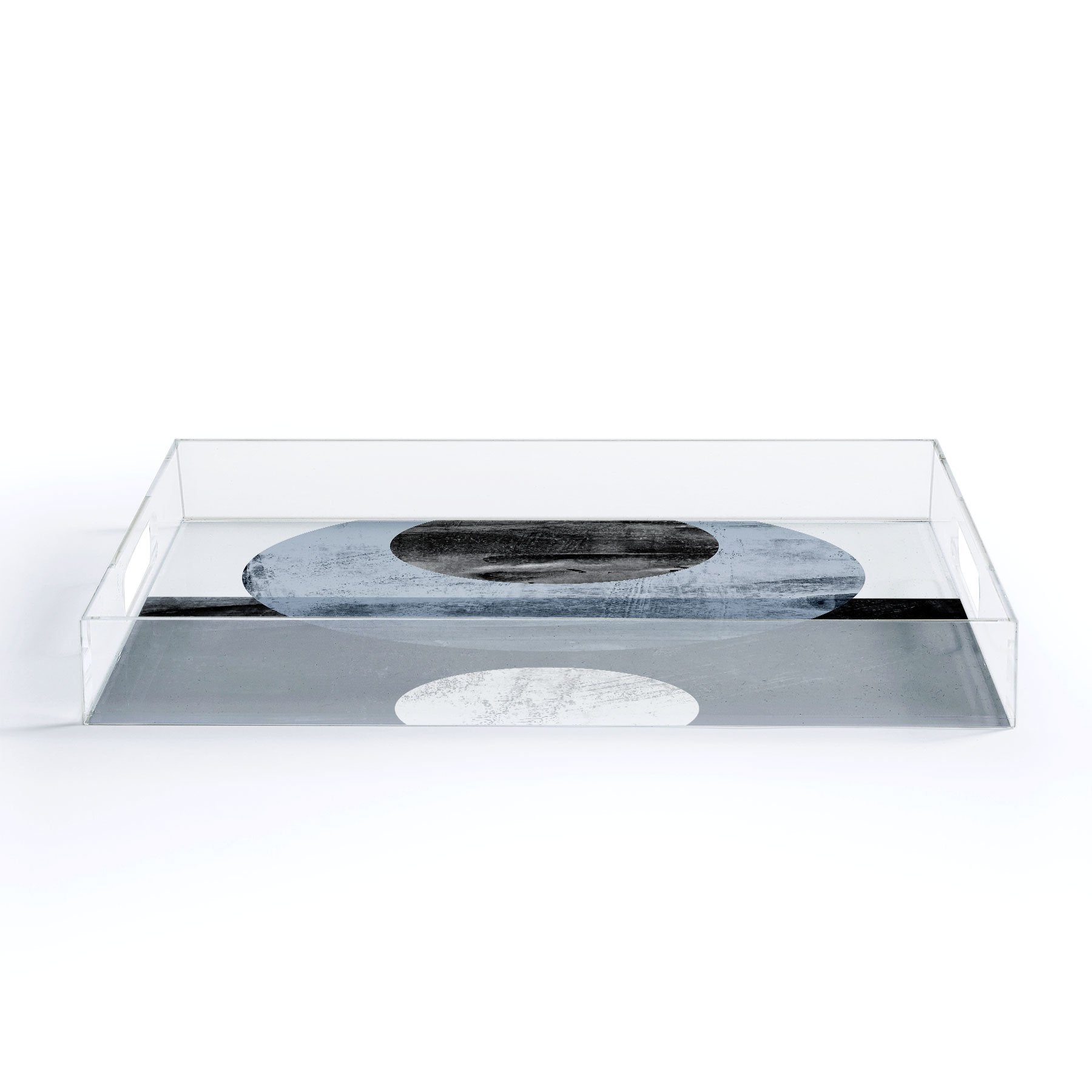 Galleryj9 Circles Black And White Geometric Mid Century Modern Abstract Acrylic Storage - Decor Addict, LLC