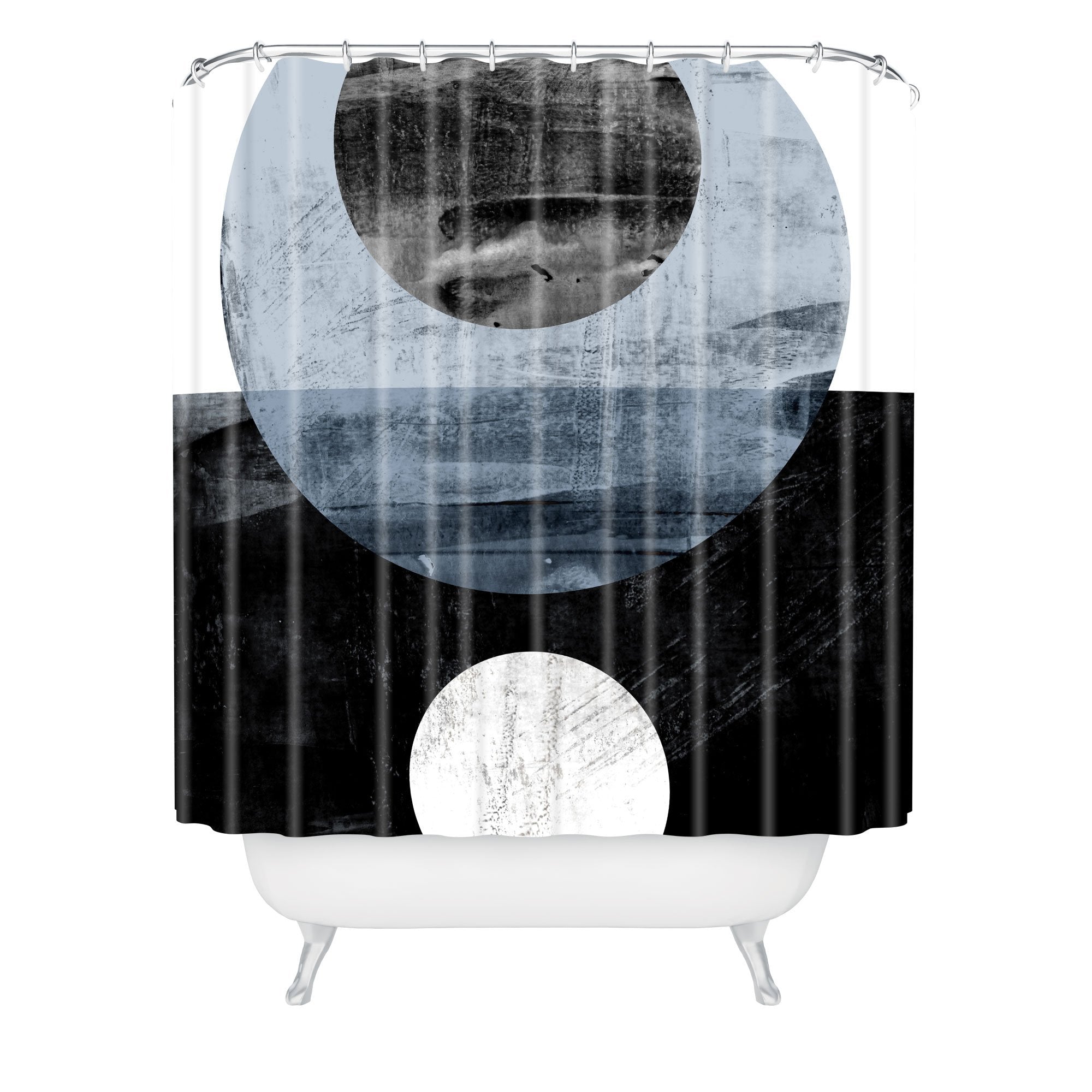 Galleryj9 Circles Black And White Geometric Mid Century Bath Collection - Decor Addict, LLC