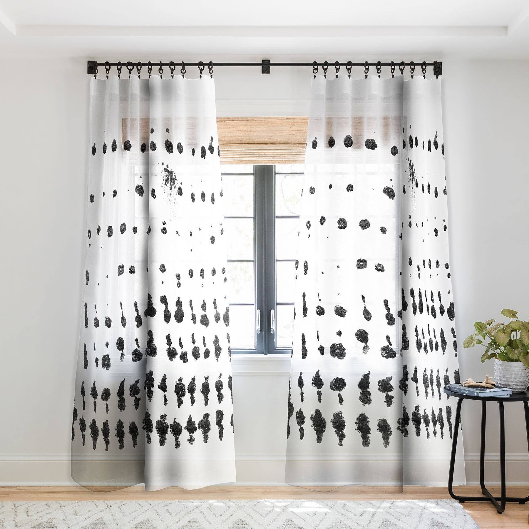 Galleryj9 Medium Dots Black and White Window Treatment - Decor Addict, LLC