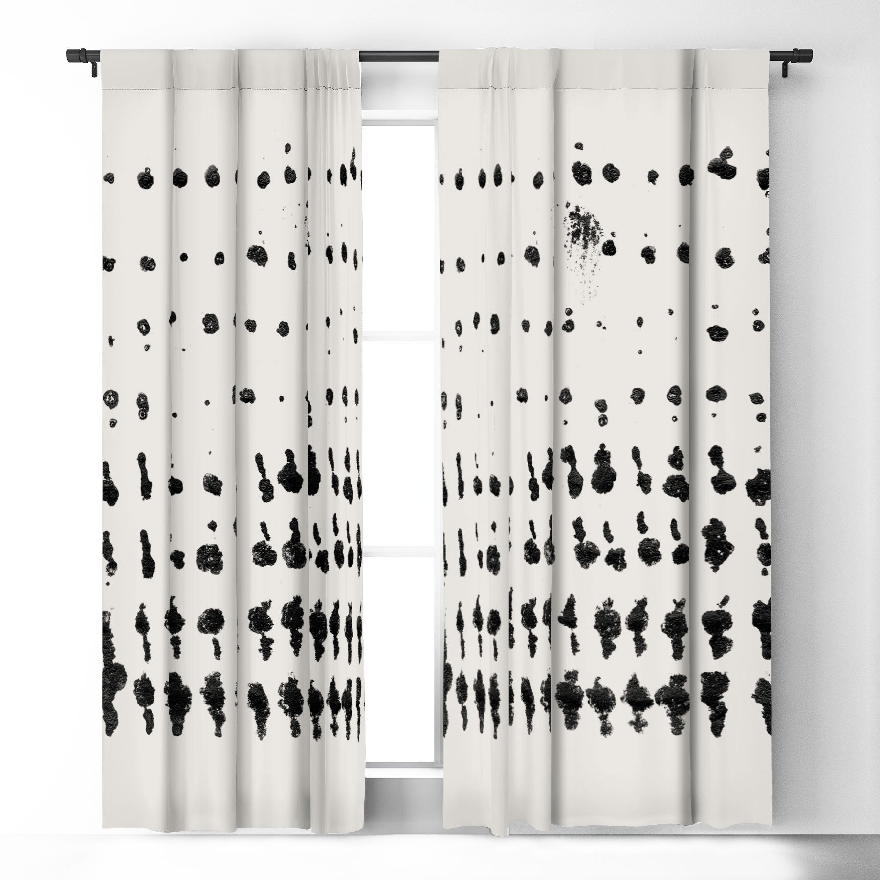 Galleryj9 Medium Dots Black and White Window Treatment - Decor Addict, LLC