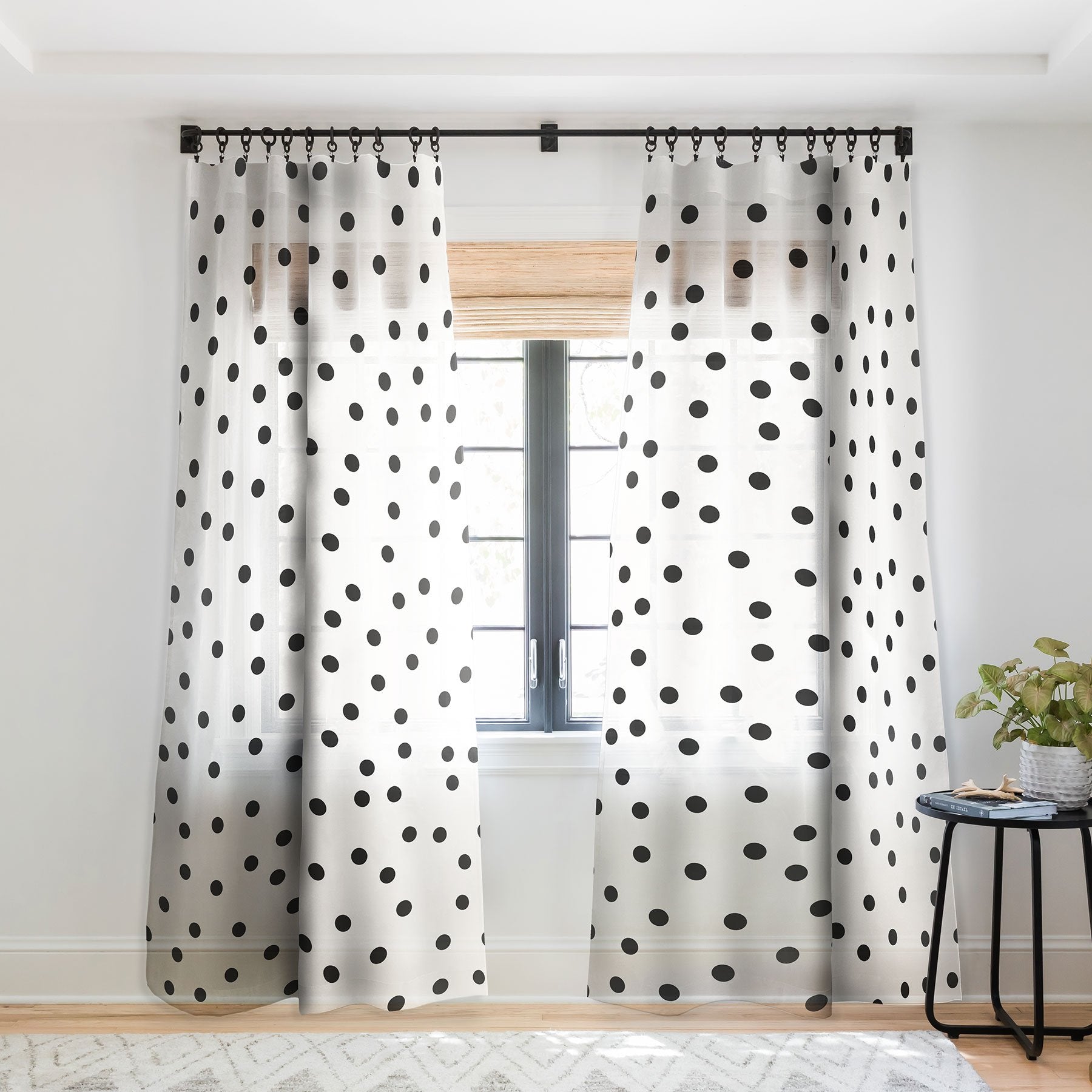 Garima Dhawan Vintage Dots Black Window Treatment - Decor Addict, LLC