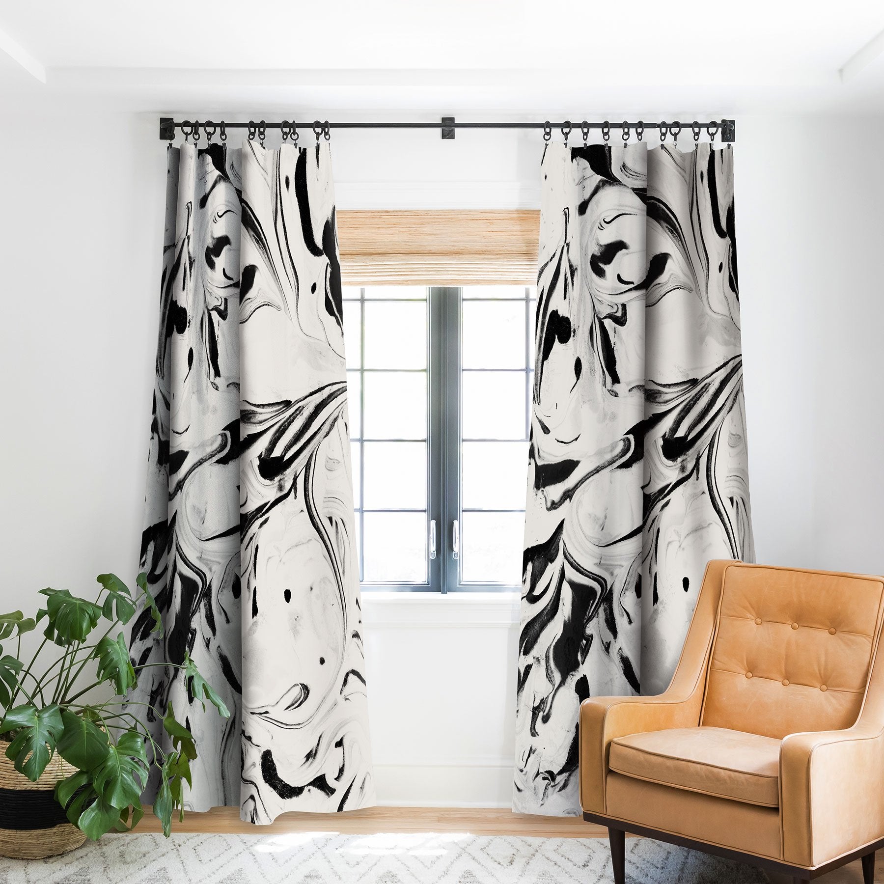 Jacqueline Maldonado Black And White Marble Window Treatment - Decor Addict, LLC
