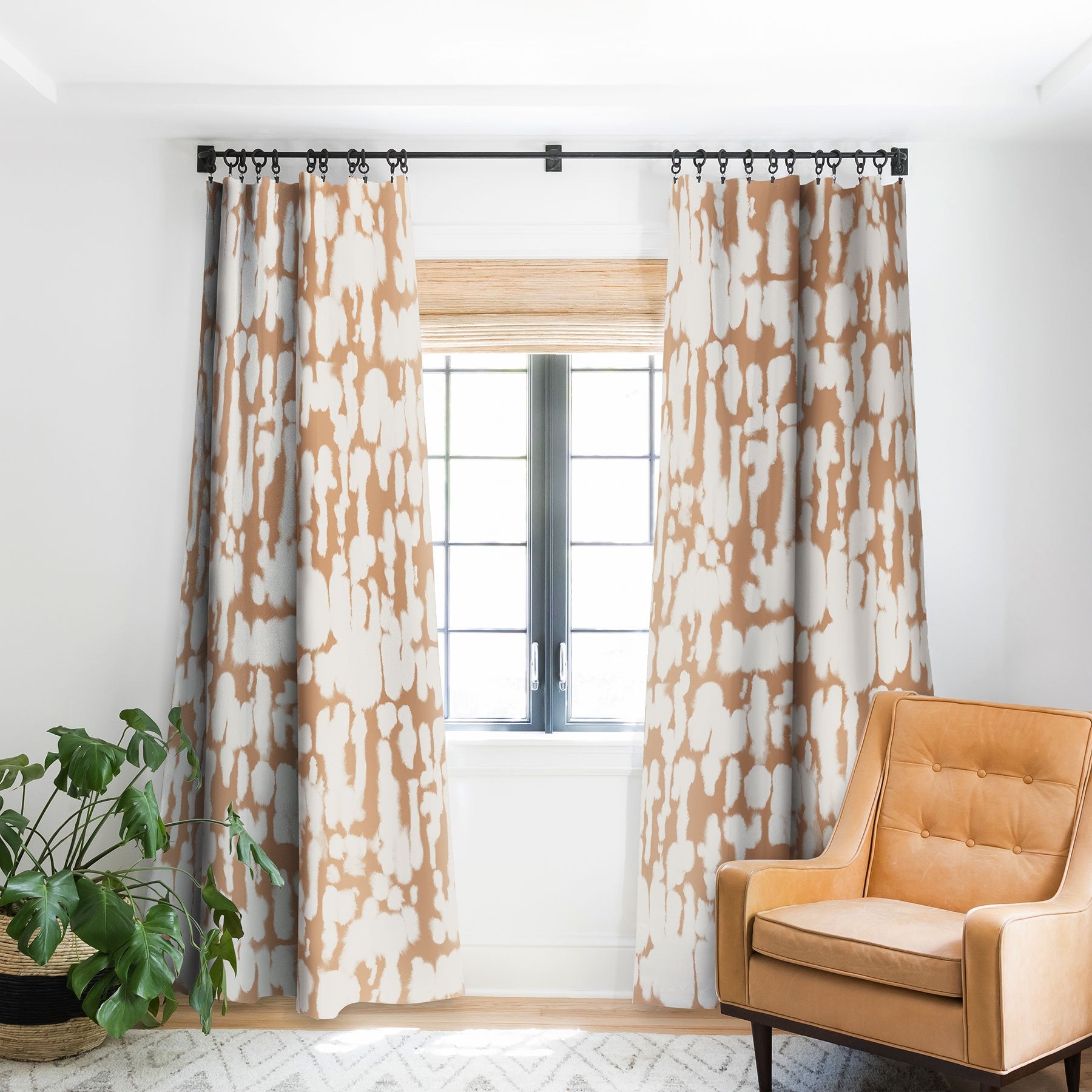 Jacqueline Maldonado Inky Inverse Terra Cotta Window Treatment - Decor Addict, LLC