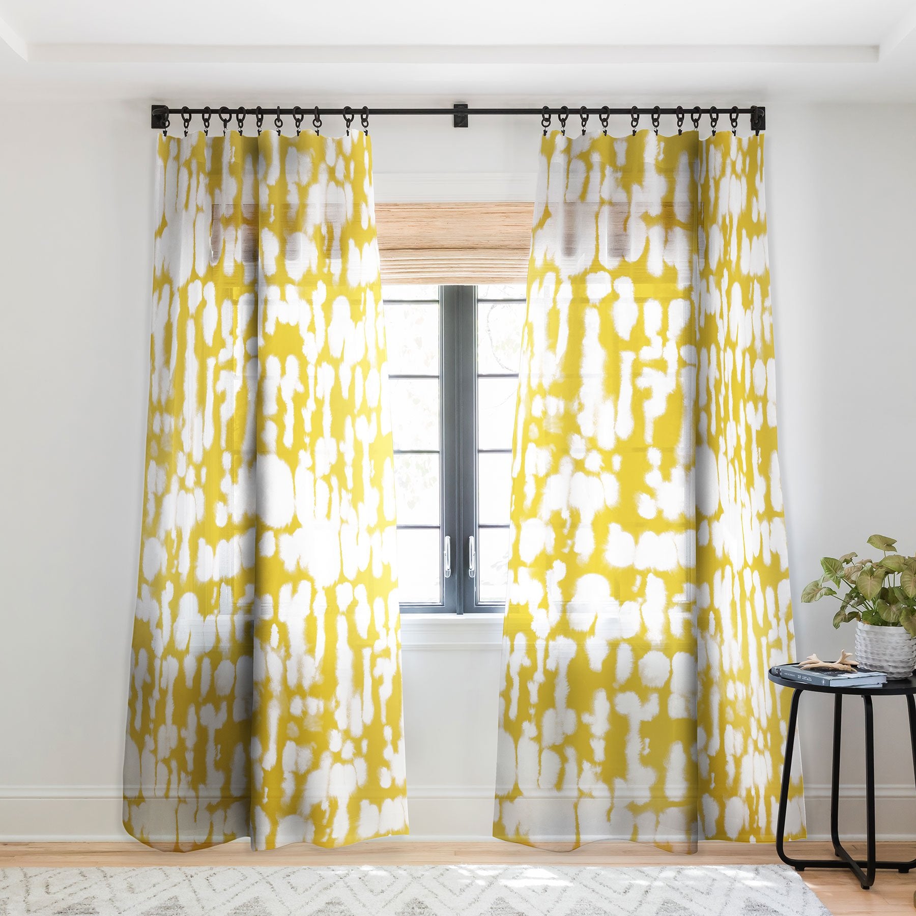 Jacqueline Maldonado Inky Inverse Yellow Window Treatment - Decor Addict, LLC