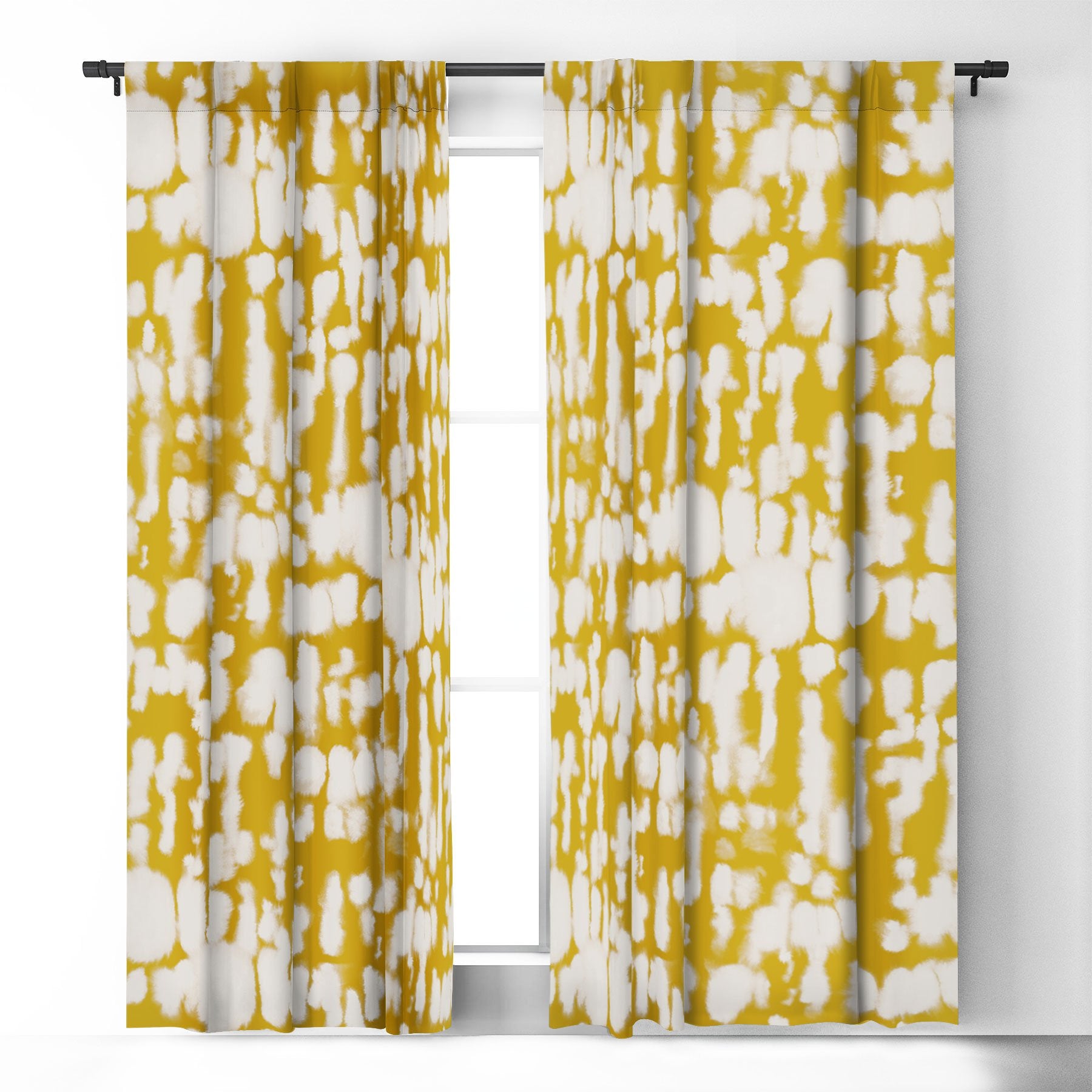 Jacqueline Maldonado Inky Inverse Yellow Window Treatment - Decor Addict, LLC