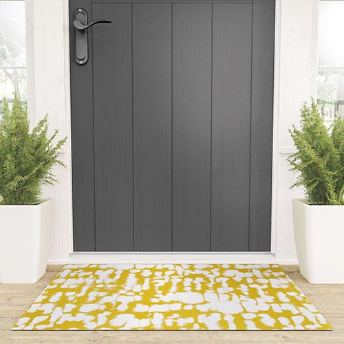 Jacqueline Maldonado Inky Inverse Yellow Welcome Mat Collection - Decor Addict, LLC