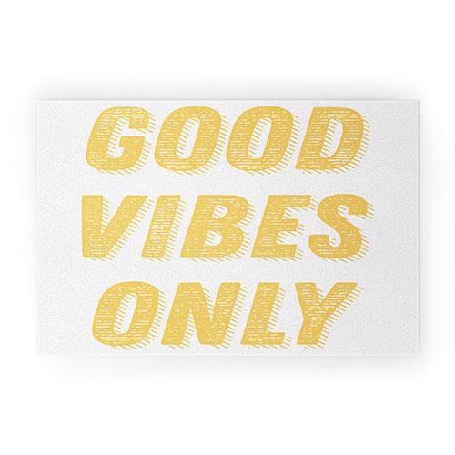 June Journal Good Vibes Only Bold Typograph Welcome Mat Collection - Decor Addict, LLC