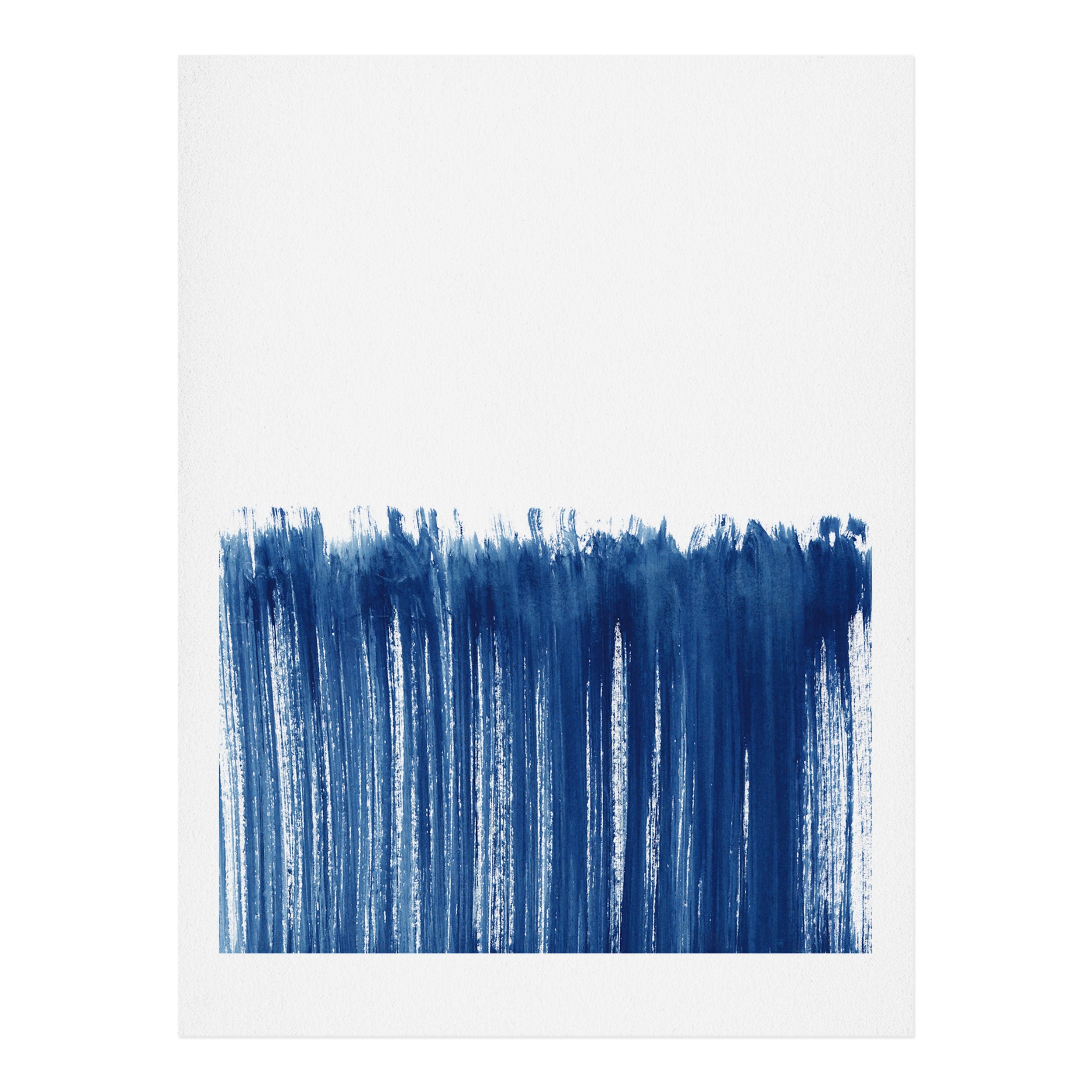 Kris Kivu Indigo Abstract Brush Strokes Wall Art - Decor Addict, LLC