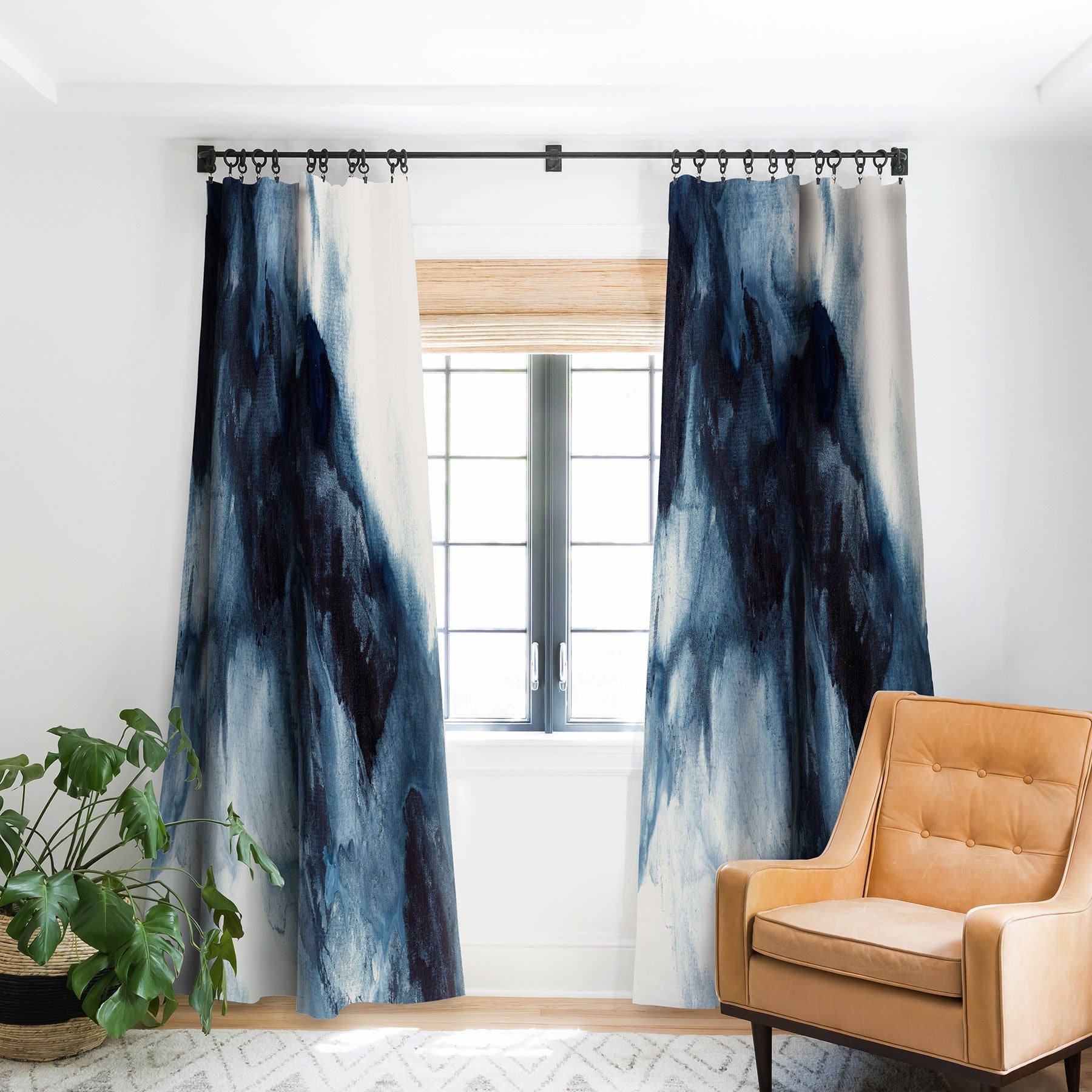 Kris Kivu Indigo Depths No 1 Window Treatment - Decor Addict, LLC