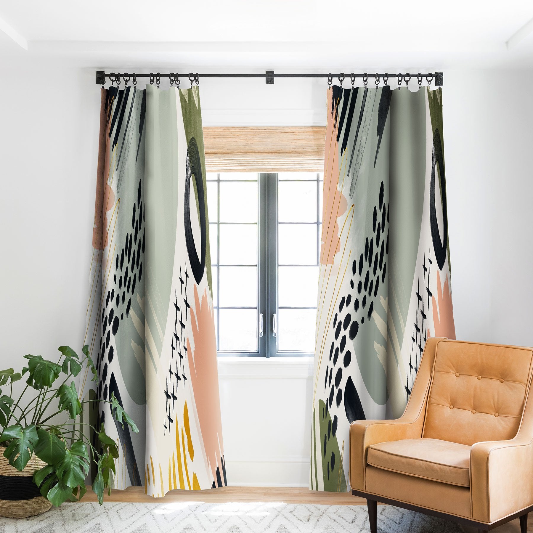 Marta Barragan Camarasa Abstract Autumn Season Window Treatment - Decor Addict, LLC