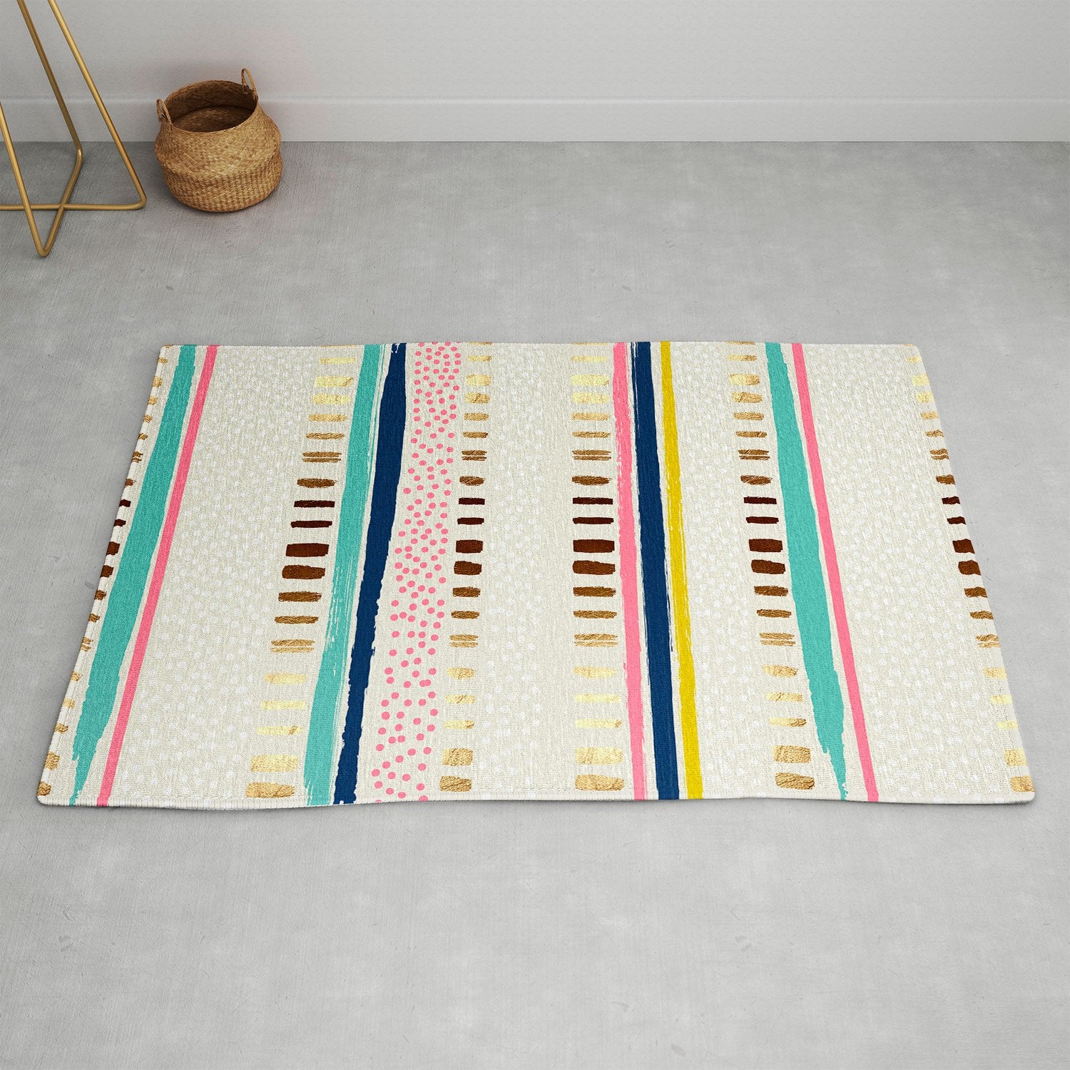 Marta Barragan Camarasa Abstract Geometric Strokes I Rug Collection - Decor Addict, LLC