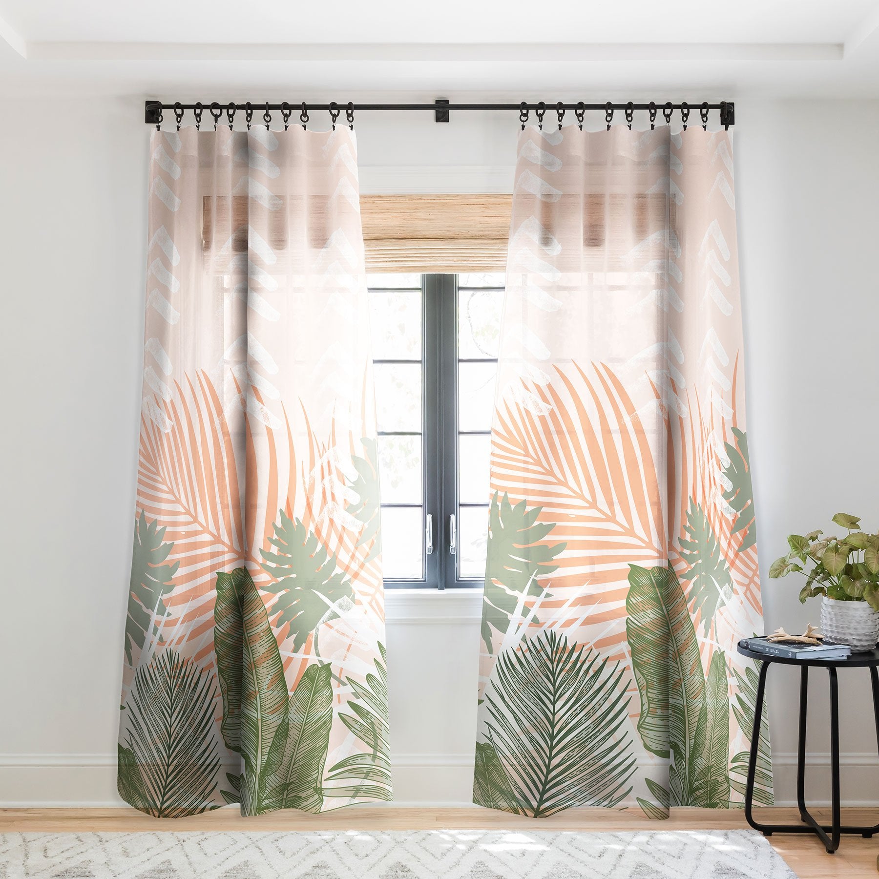 Marta Barragan Camarasa Abstract Tropical Plants Pastel Window Treatment - Decor Addict, LLC