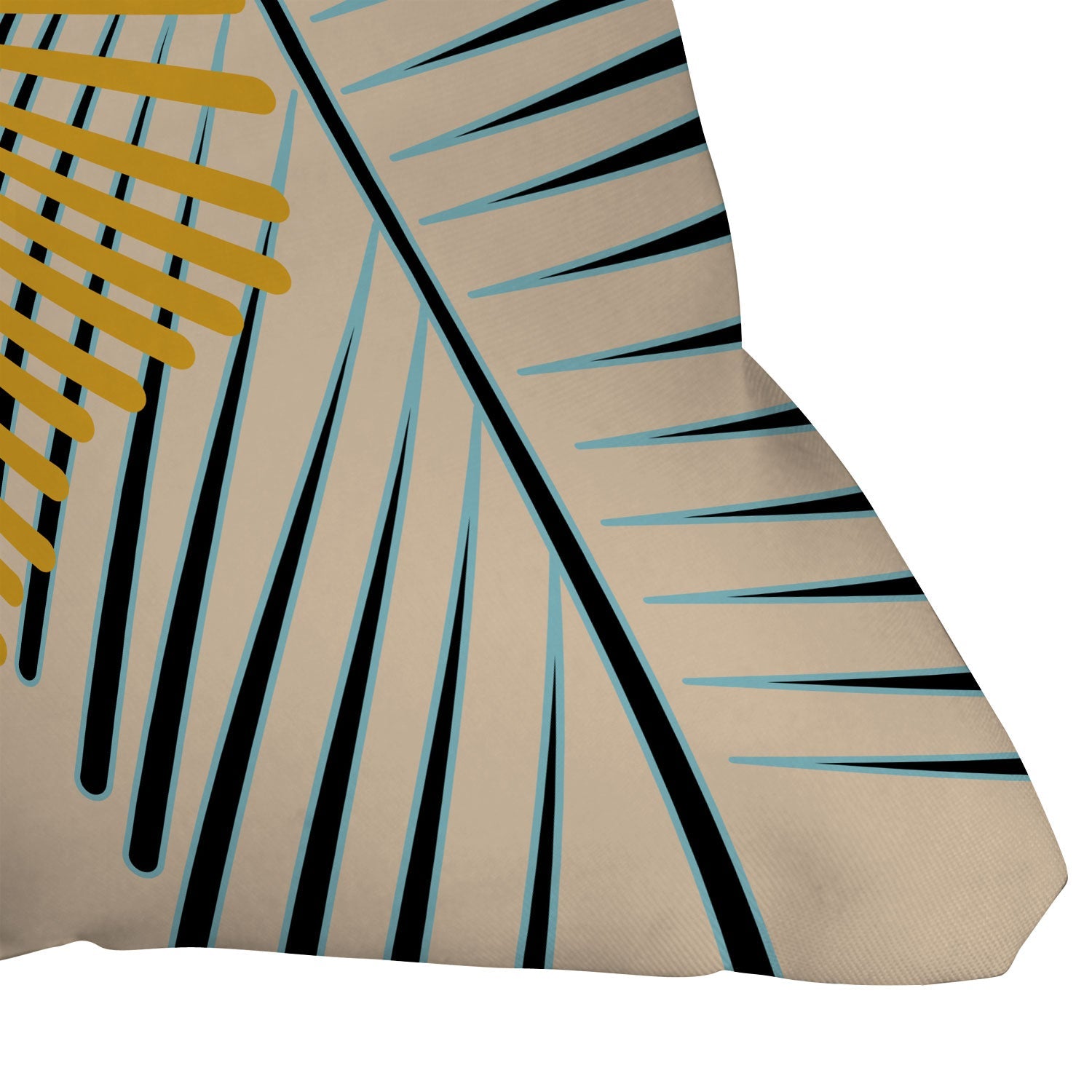 Mirimo Two Palm Leaves Yellow Throw Pillow Collection - Decor Addict, LLC