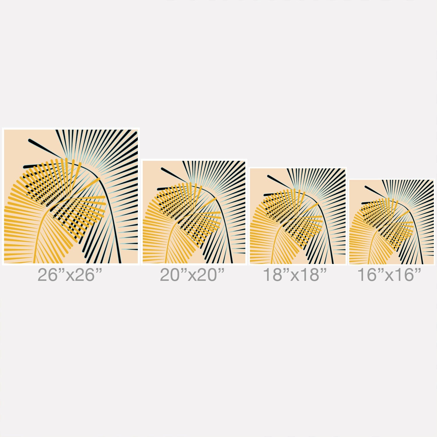 Mirimo Two Palm Leaves Yellow Throw Pillow Collection - Decor Addict, LLC