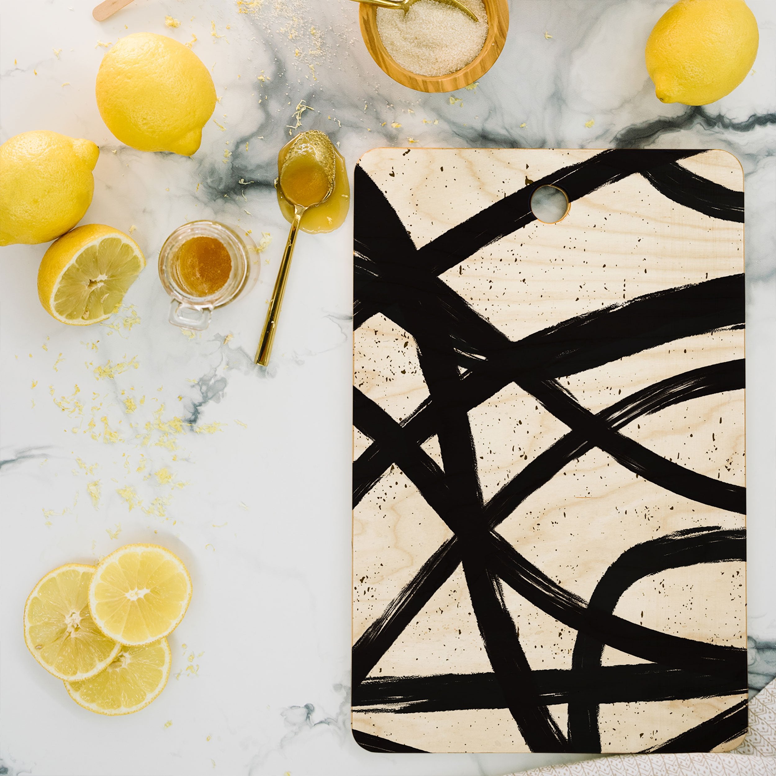 Ninola Design Japandi Minimal Black Marker Cutting Board Collection - Decor Addict, LLC