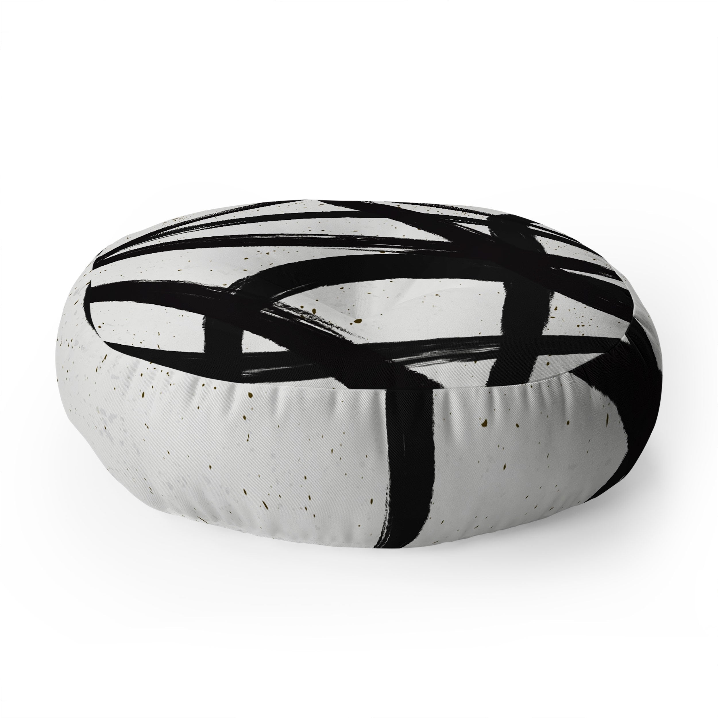 Ninola Design Japandi Minimal Black Marker Floor Pillow Collection - Decor Addict, LLC