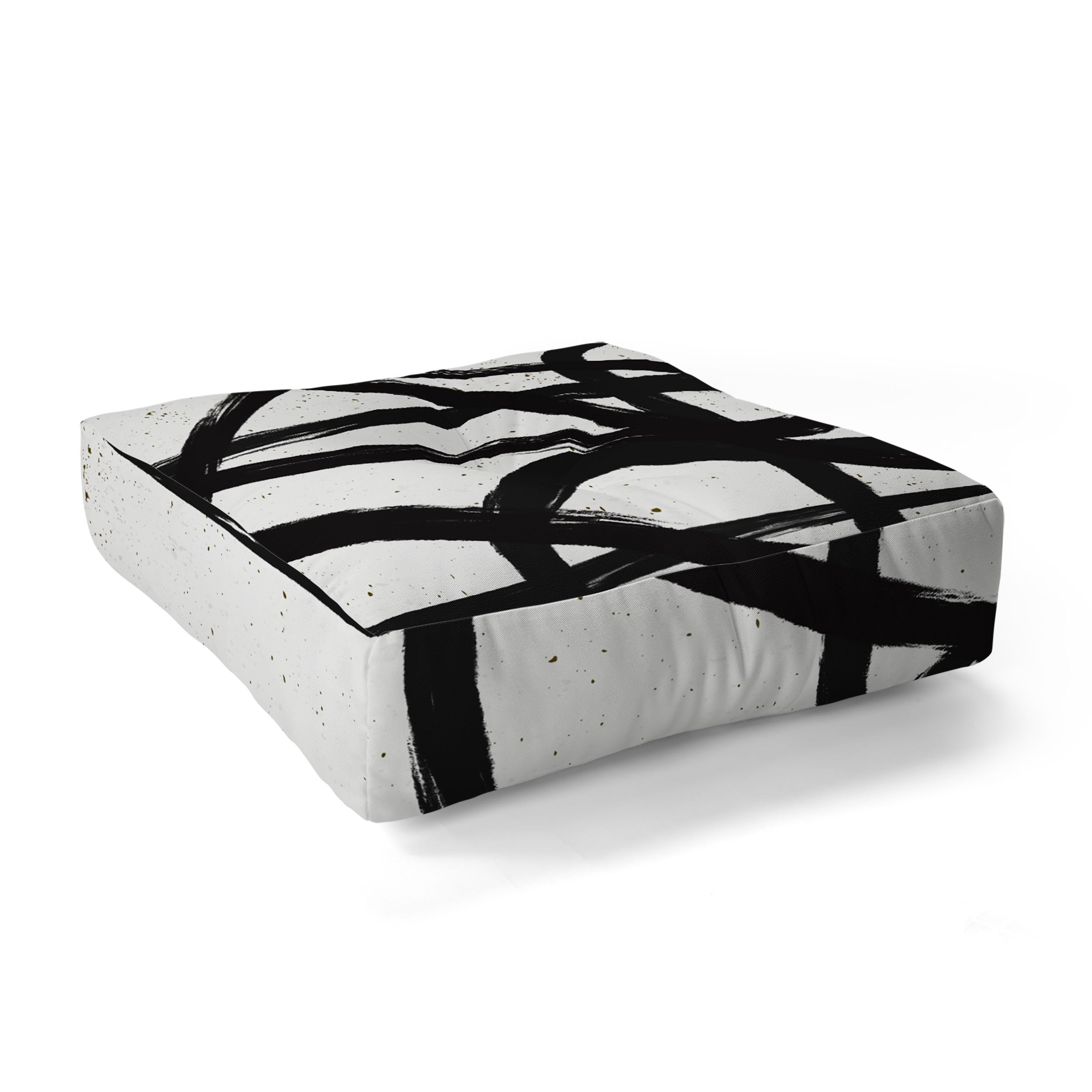 Ninola Design Japandi Minimal Black Marker Floor Pillow Collection - Decor Addict, LLC