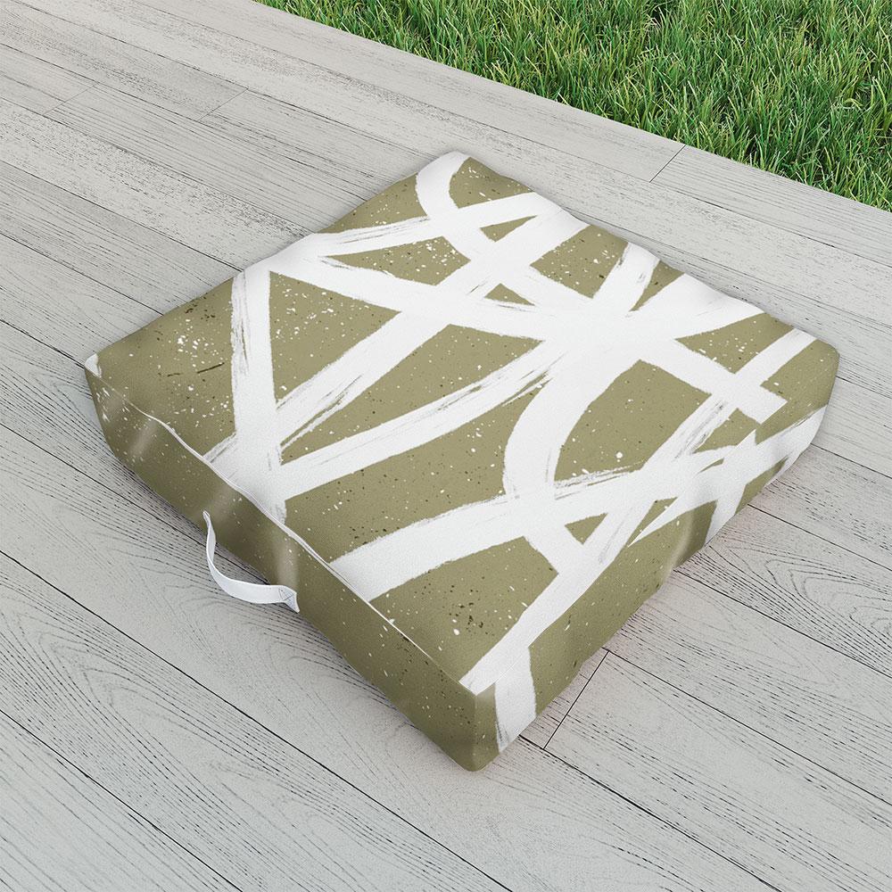 Ninola Design Japandi Minimal Marker Beige Floor Pillow Collection - Decor Addict, LLC