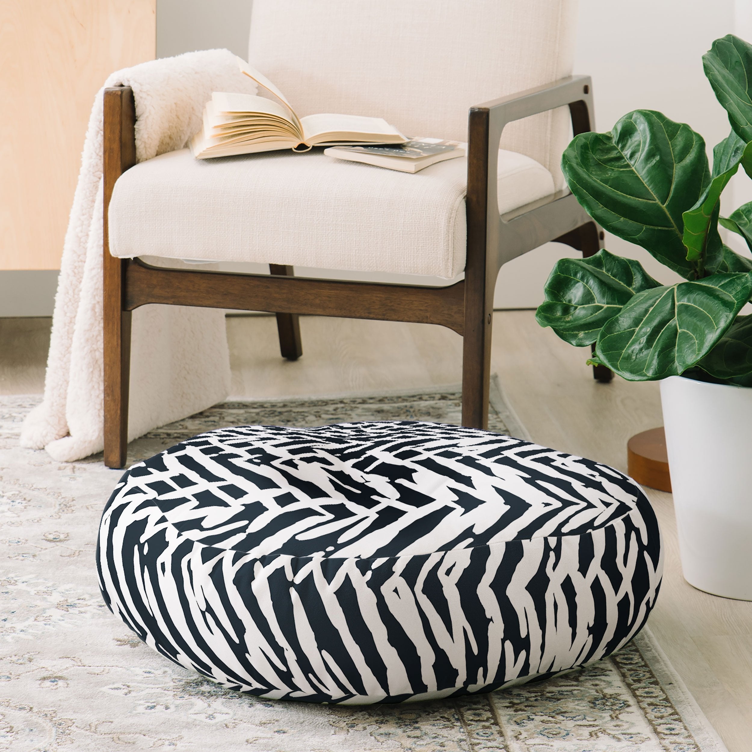 Ninola Design Japandi Texture Marks Floor Pillow Collection - Decor Addict, LLC