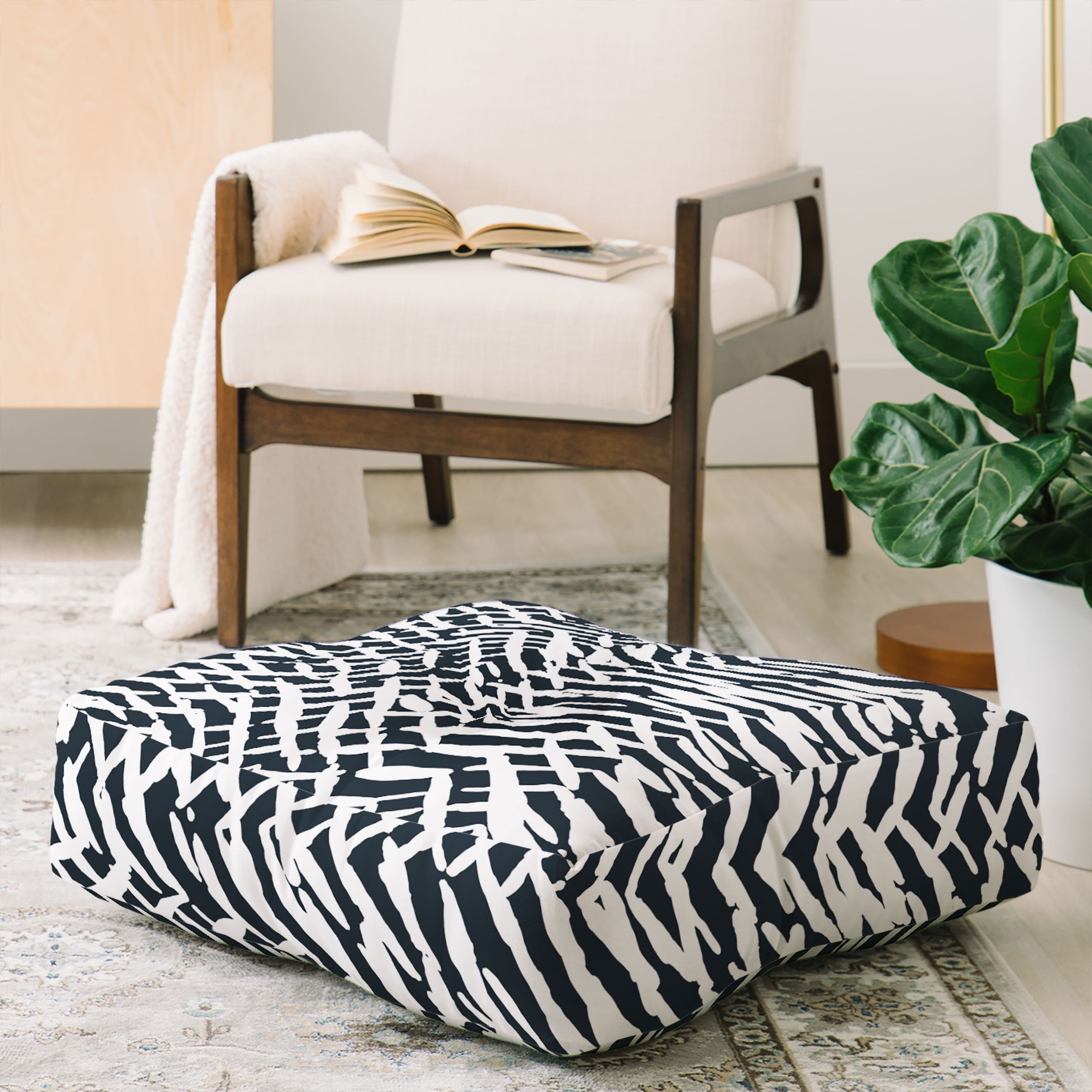 Ninola Design Japandi Texture Marks Floor Pillow Collection - Decor Addict, LLC