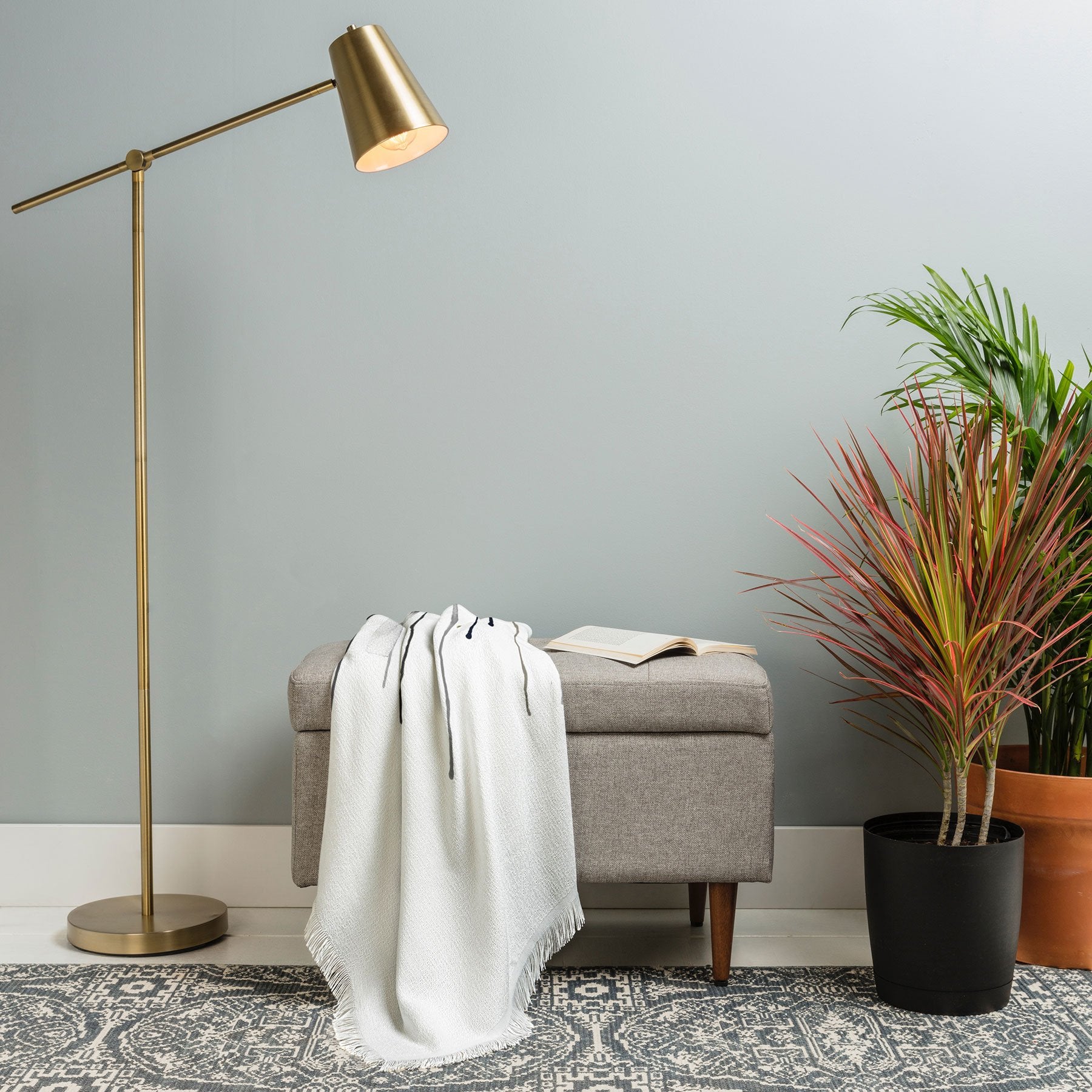 Ninola Design Watery Stripes Border Black Throw Blanket - Decor Addict, LLC