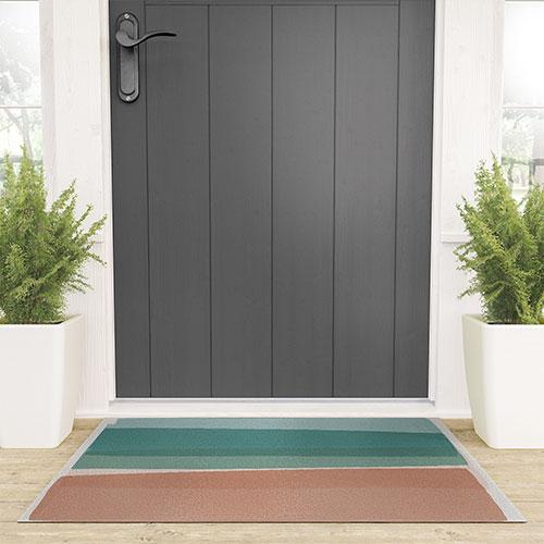 Orara Studio Modern Turquoise And Pink Welcome Mat Collection - Decor Addict, LLC