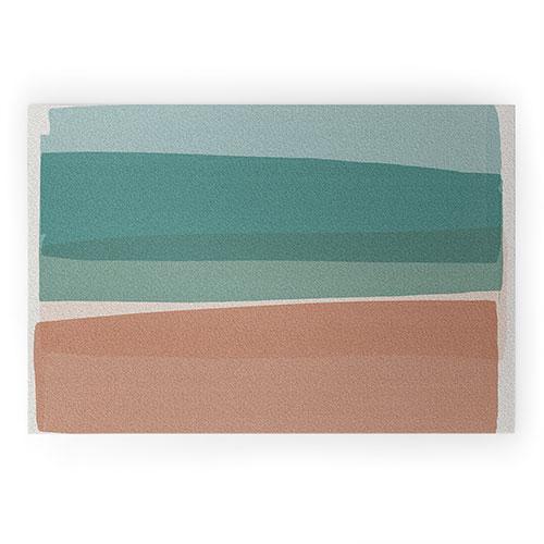Orara Studio Modern Turquoise And Pink Welcome Mat Collection - Decor Addict, LLC