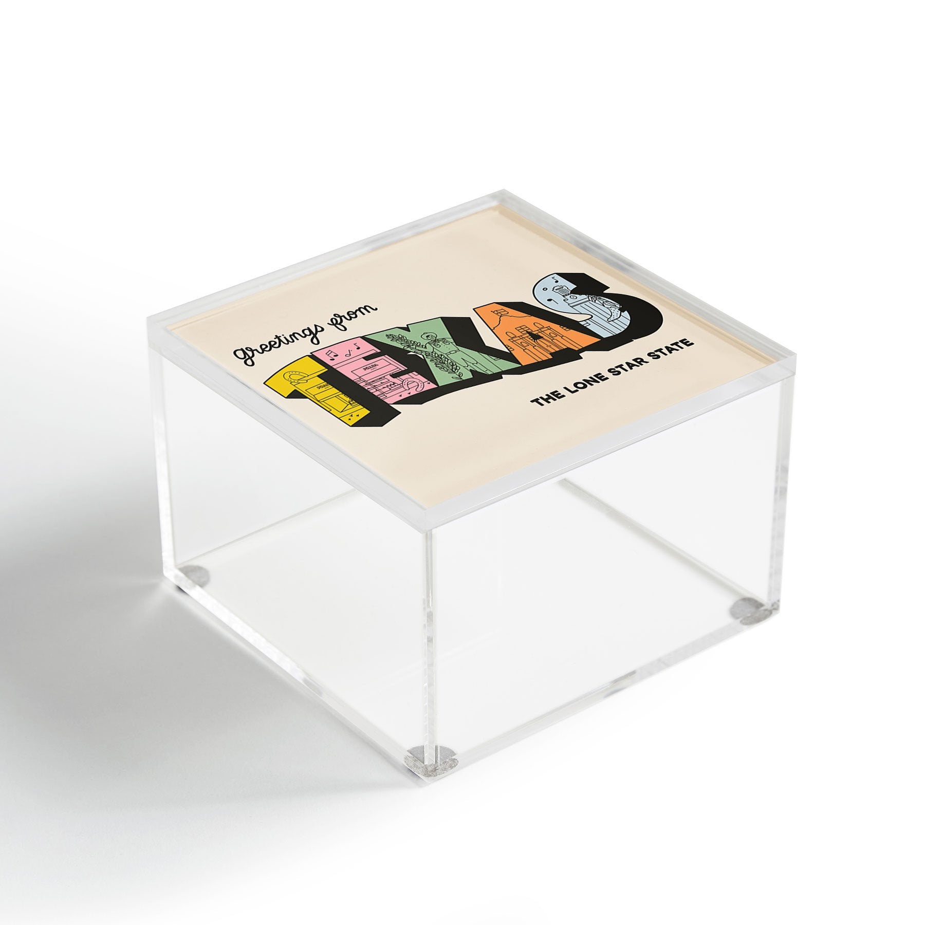 Rhianna Marie Chan Greetings From Texas Acrylic Storage - Decor Addict, LLC