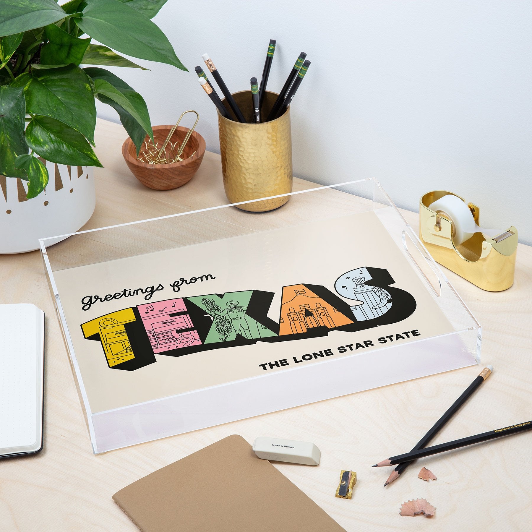 Rhianna Marie Chan Greetings From Texas Acrylic Storage - Decor Addict, LLC