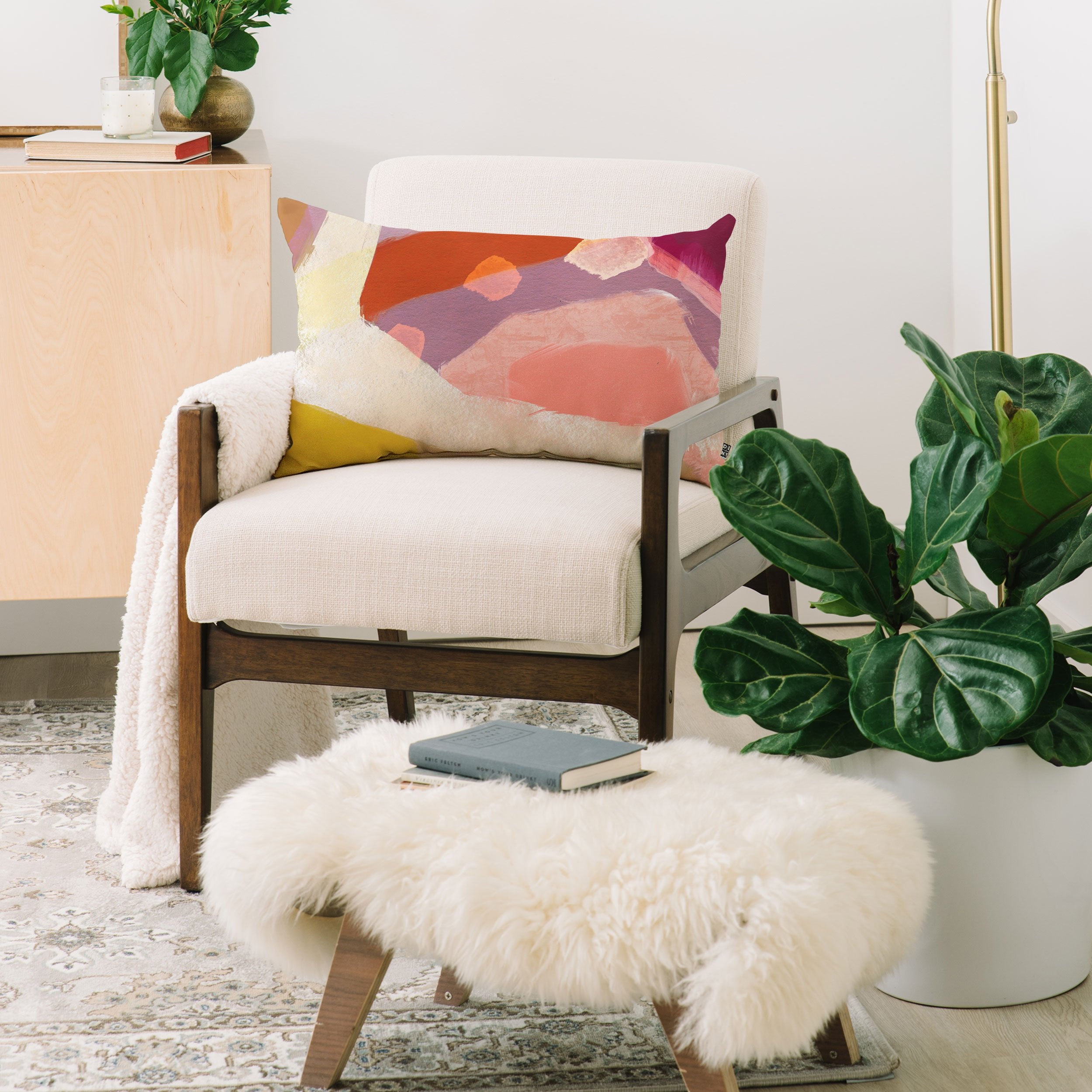 Sewzinski Ablaze Abstract Throw Pillow - Decor Addict, LLC