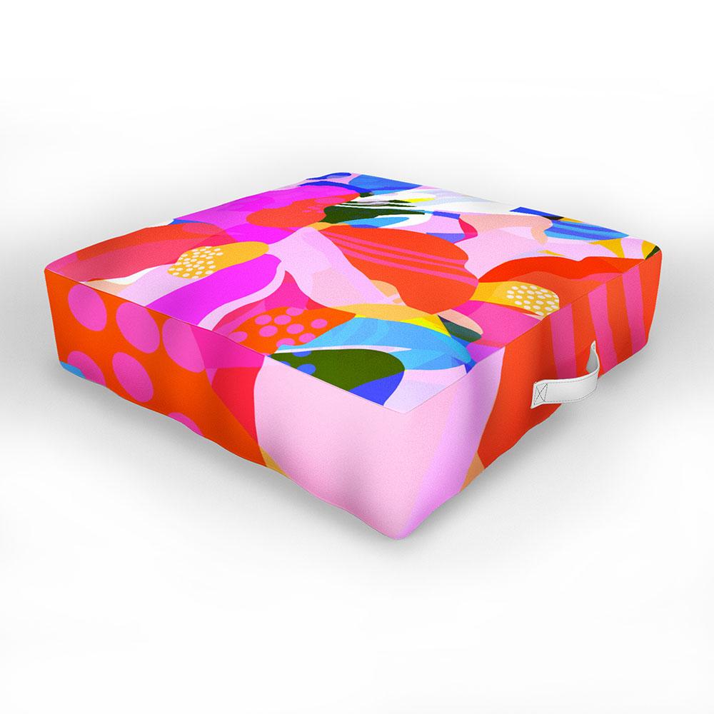 Sewzinski Abstract Florals I Floor Pillow Collection - Decor Addict, LLC