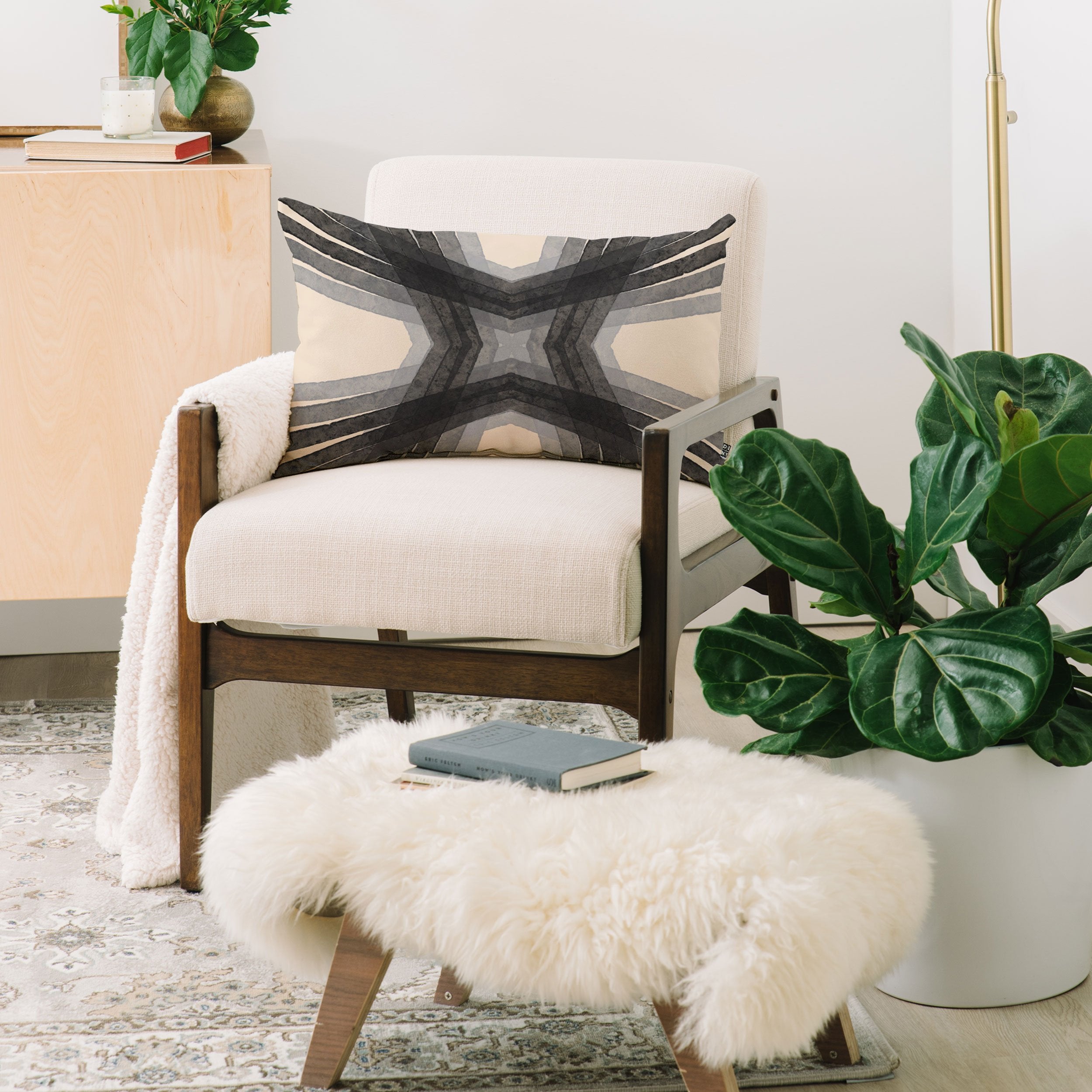 Sewzinski Modern Lines Grays Throw Pillow - Decor Addict, LLC