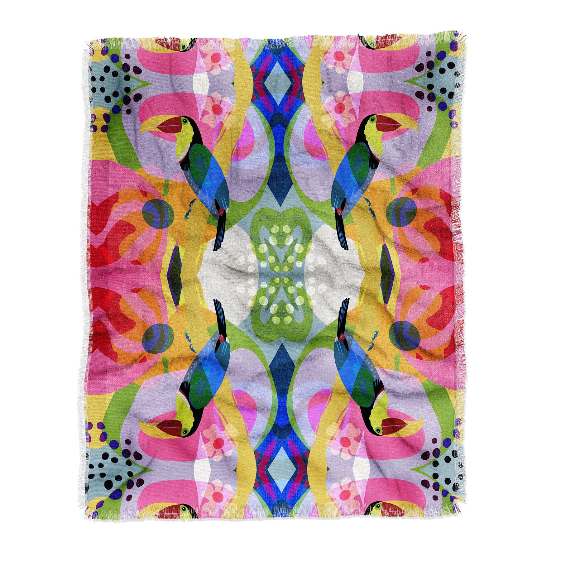 Sewzinski Tropic Toucan Pattern Throw Blanket - Decor Addict, LLC