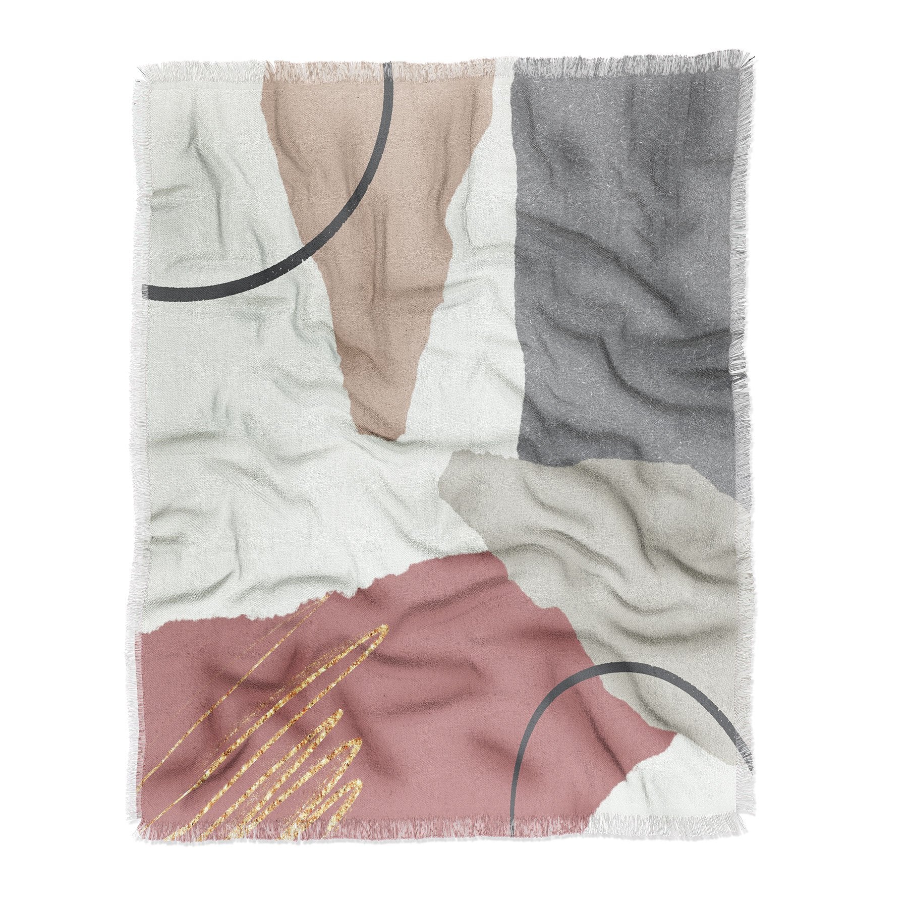 Sheila Wenzel Ganny Paper Cuts Abstract Throw Blanket - Decor Addict, LLC