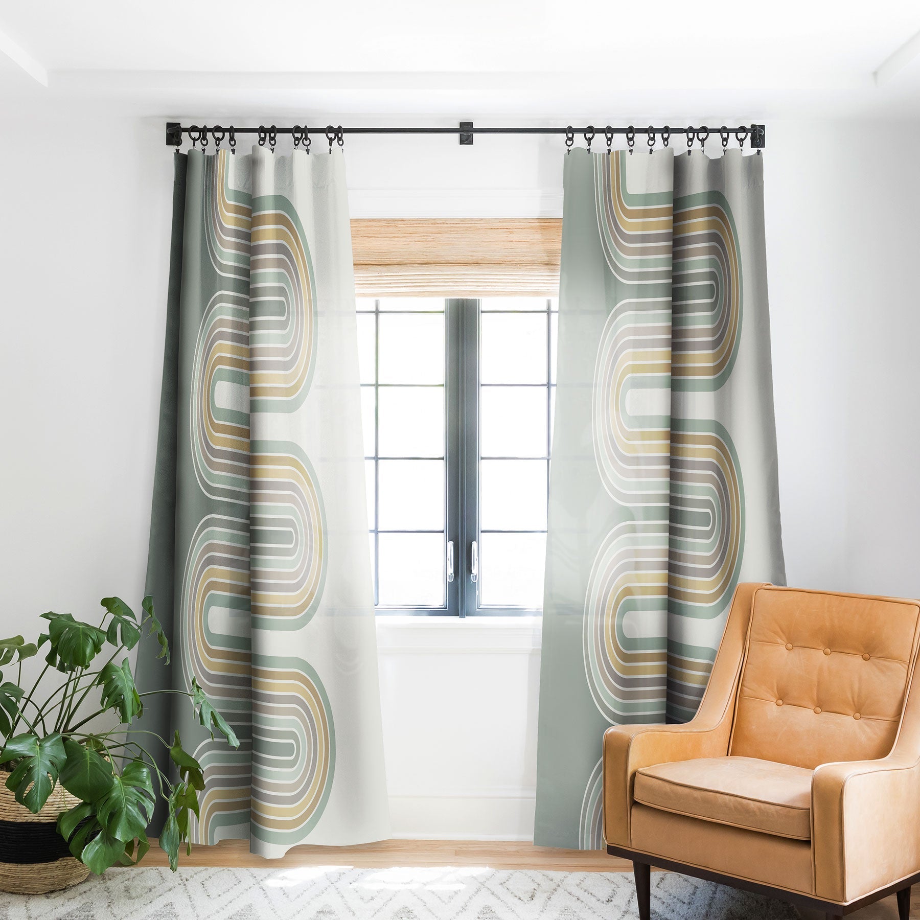 Sheila Wenzel Ganny Trippy Sage Wave Window Treatment Collection - Decor Addict, LLC