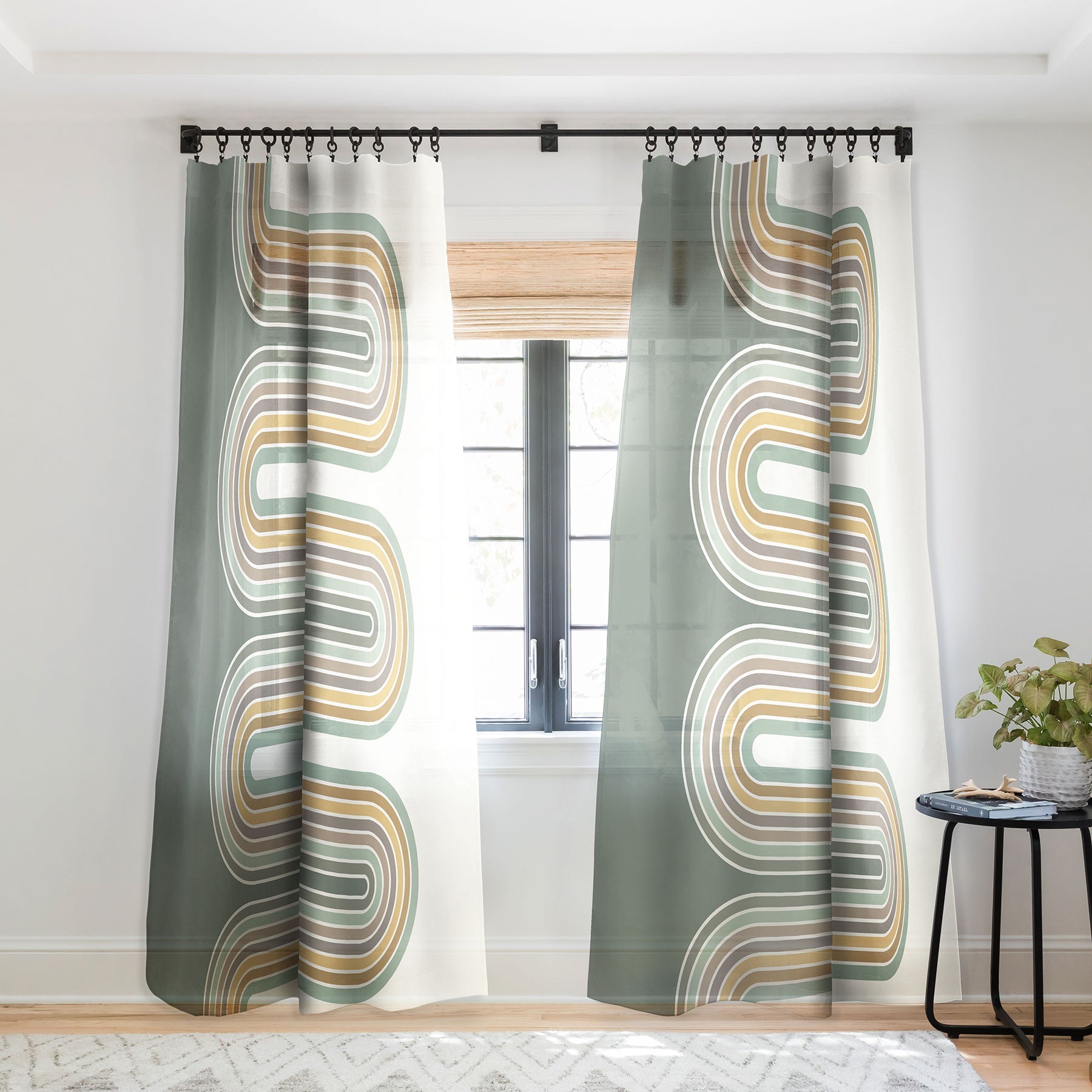 Sheila Wenzel Ganny Trippy Sage Wave Window Treatment Collection - Decor Addict, LLC