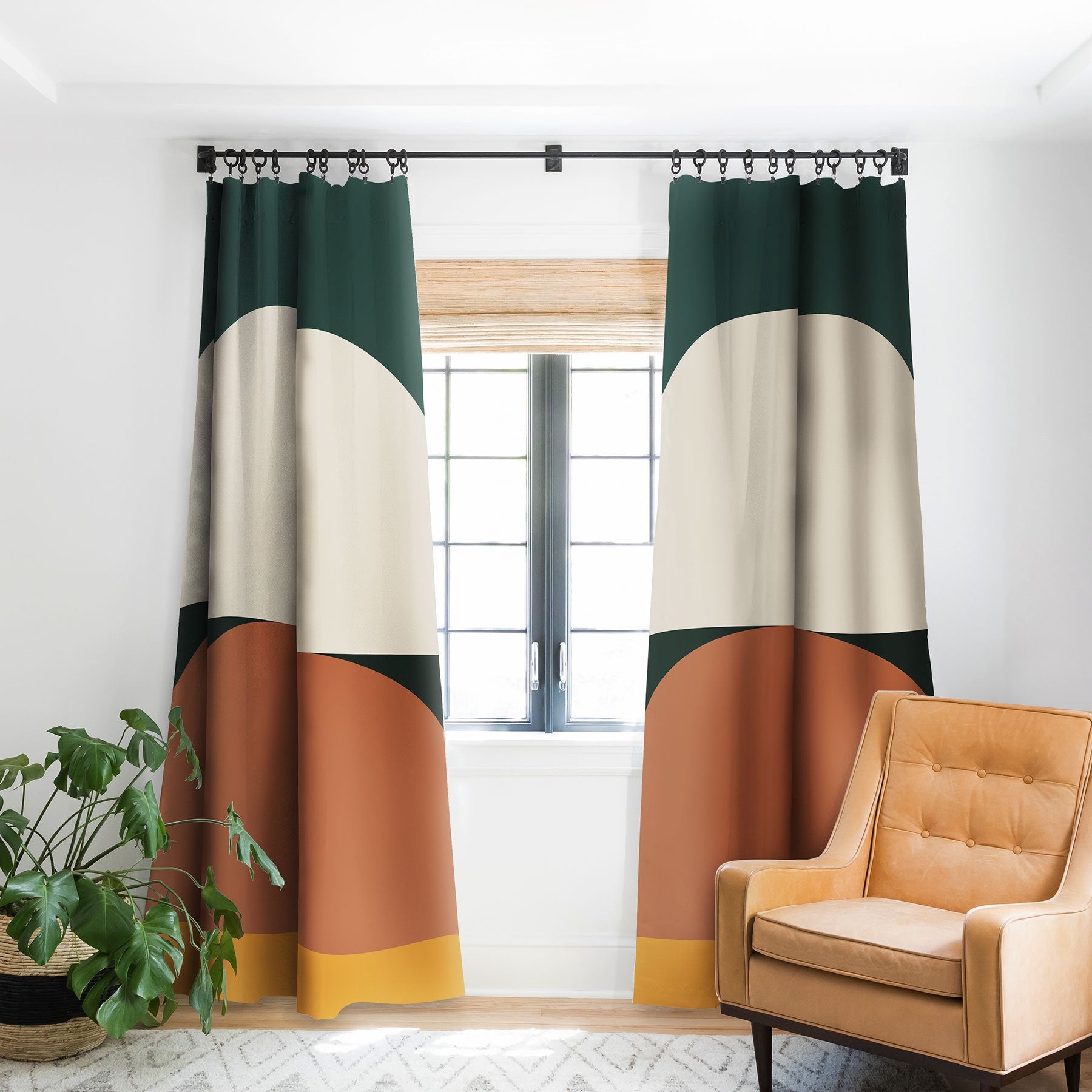 The Old Art Studio Abstract Geometric 01E Window Treatment - Decor Addict, LLC