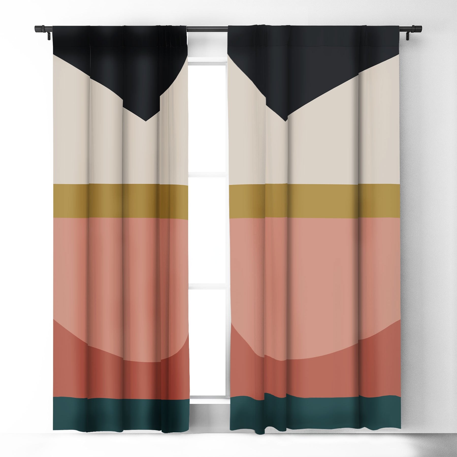 The Old Art Studio Maximalist Geometric 03 Window Treatment - Decor Addict, LLC