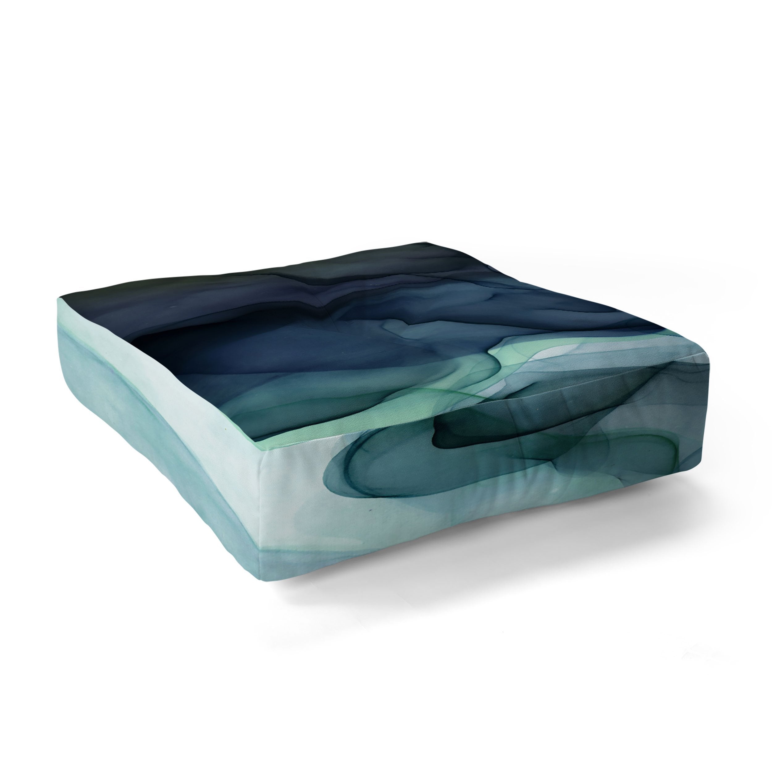 Utart Night Blue Flowing Art Floor Pillow Collection - Decor Addict, LLC