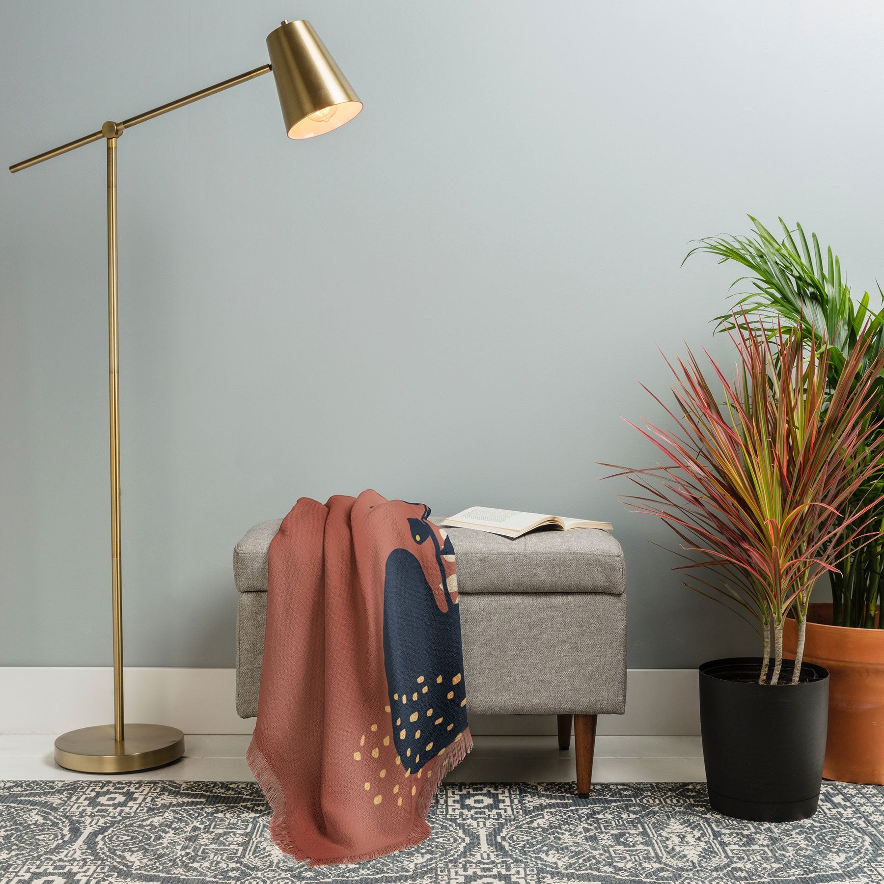 Viviana Gonzalez Organic Shapes 3 Throw Blanket - Decor Addict, LLC