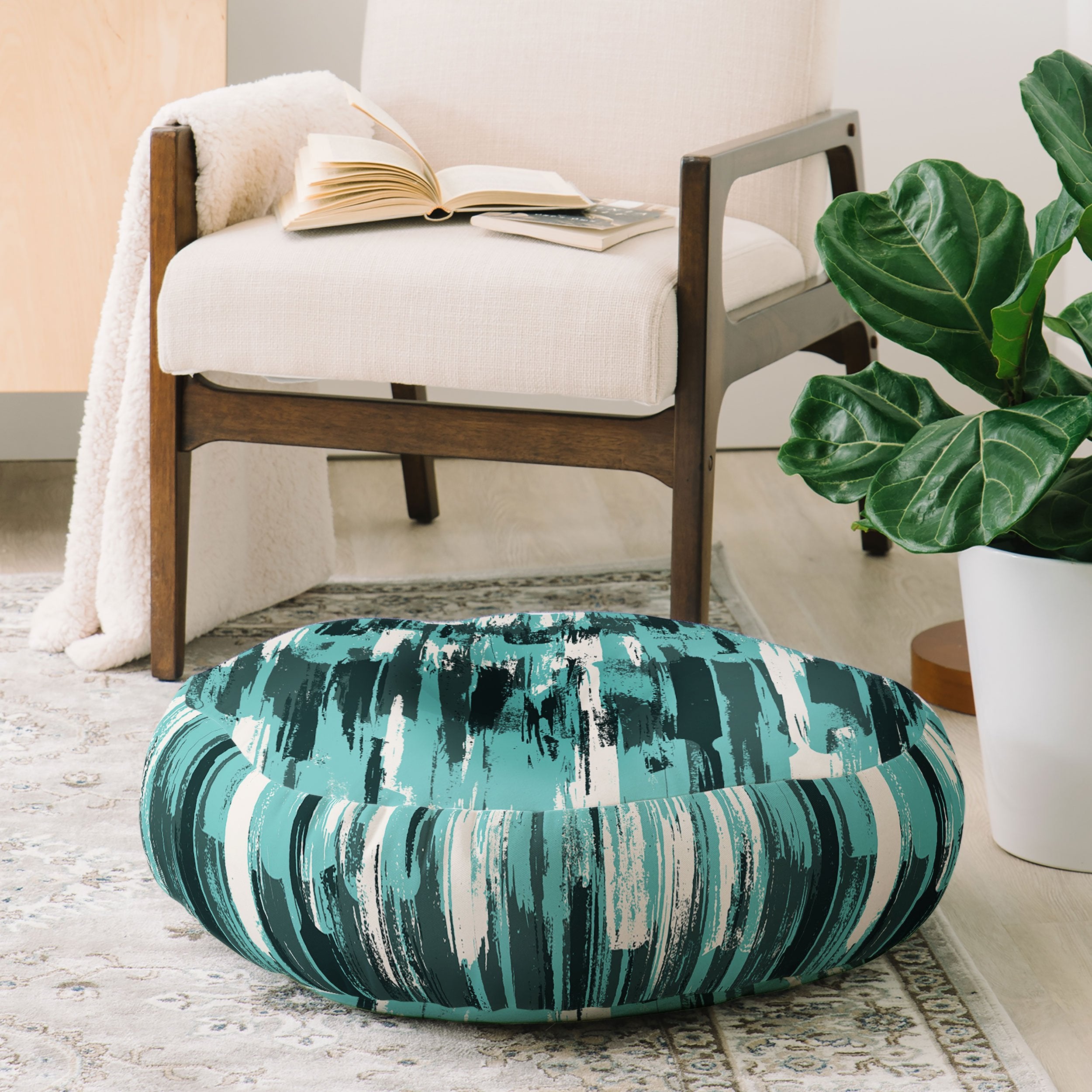Wagner Campelo Ammar Green Floor Pillow Collection - Decor Addict, LLC