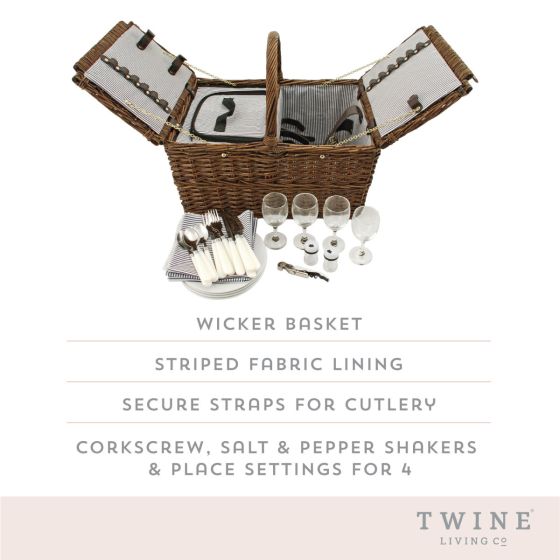 Cape Cod Wicker Picnic Basket by Twine®