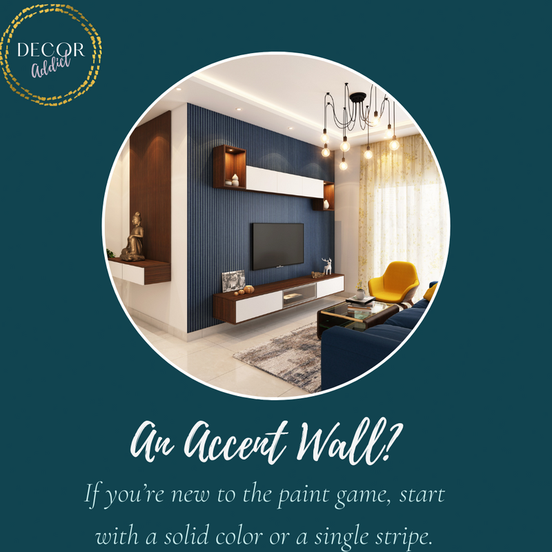 Does your room need a little pick me up? Try incorporating an accent wall!