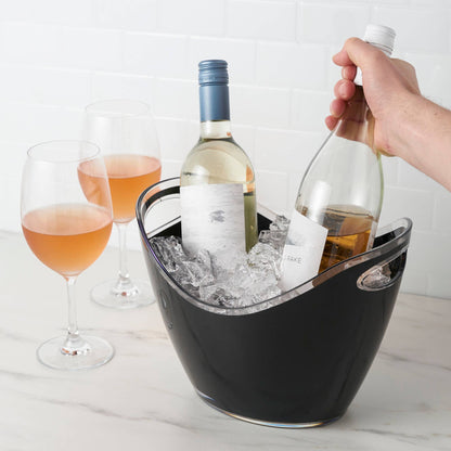 Swoop 1-Gallon Acrylic Ice Bucket w/Handle Cut-Outs - Decor Addict, LLC