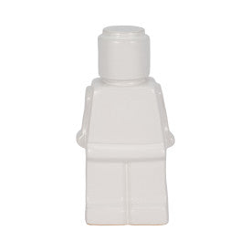Block Man Figure, White