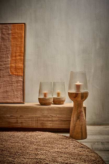 Arbre Natural Hurricane/Vase Mango Wood - Decor Addict, LLC