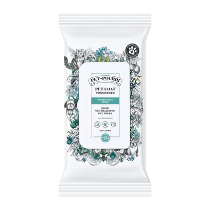 Pet~Pourri - Pet Coat Wipes - 50ct - Pawsitively Fresh Scent - Decor Addict, LLC